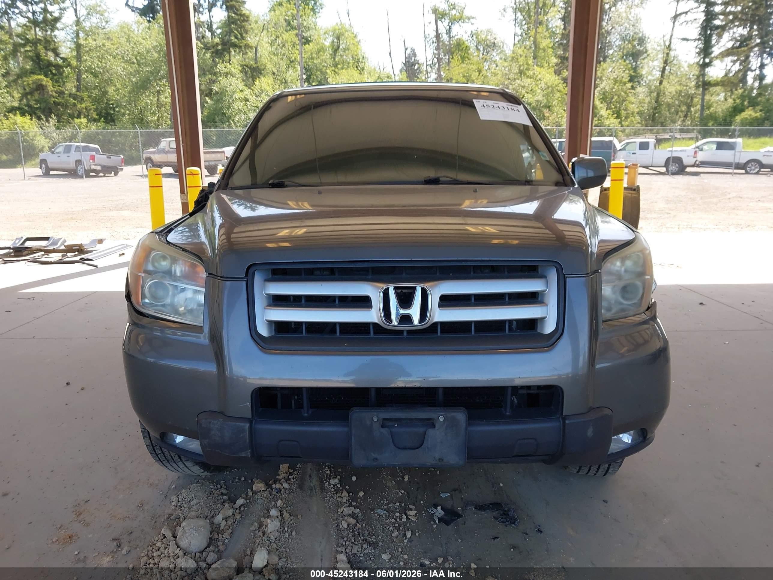 2007 Honda Pilot Ex-l Gray vin: 2HKYF18707H501783