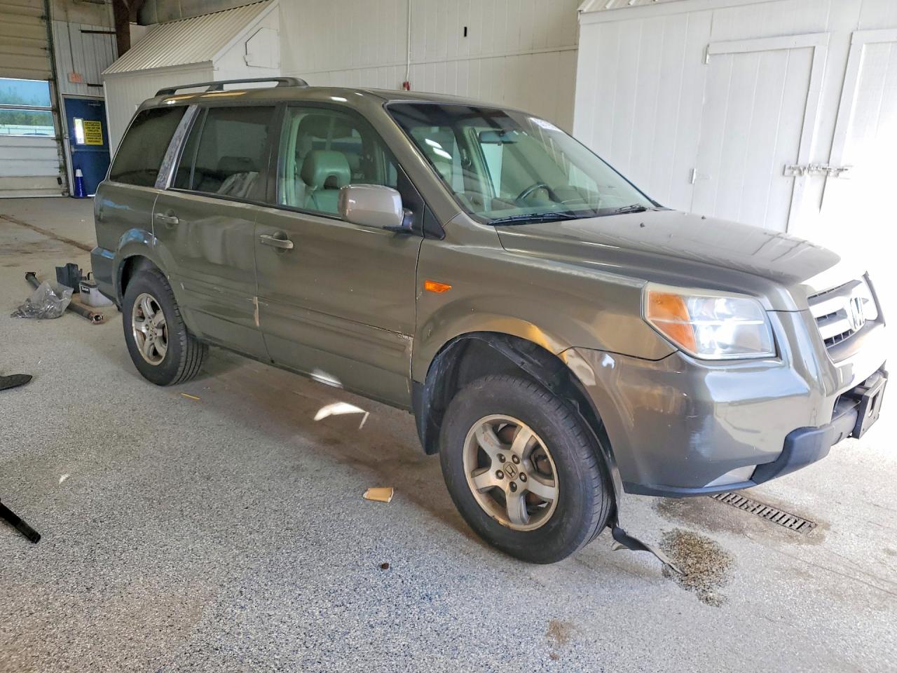 2007 Honda Pilot Exl Green vin: 2HKYF18707H527350