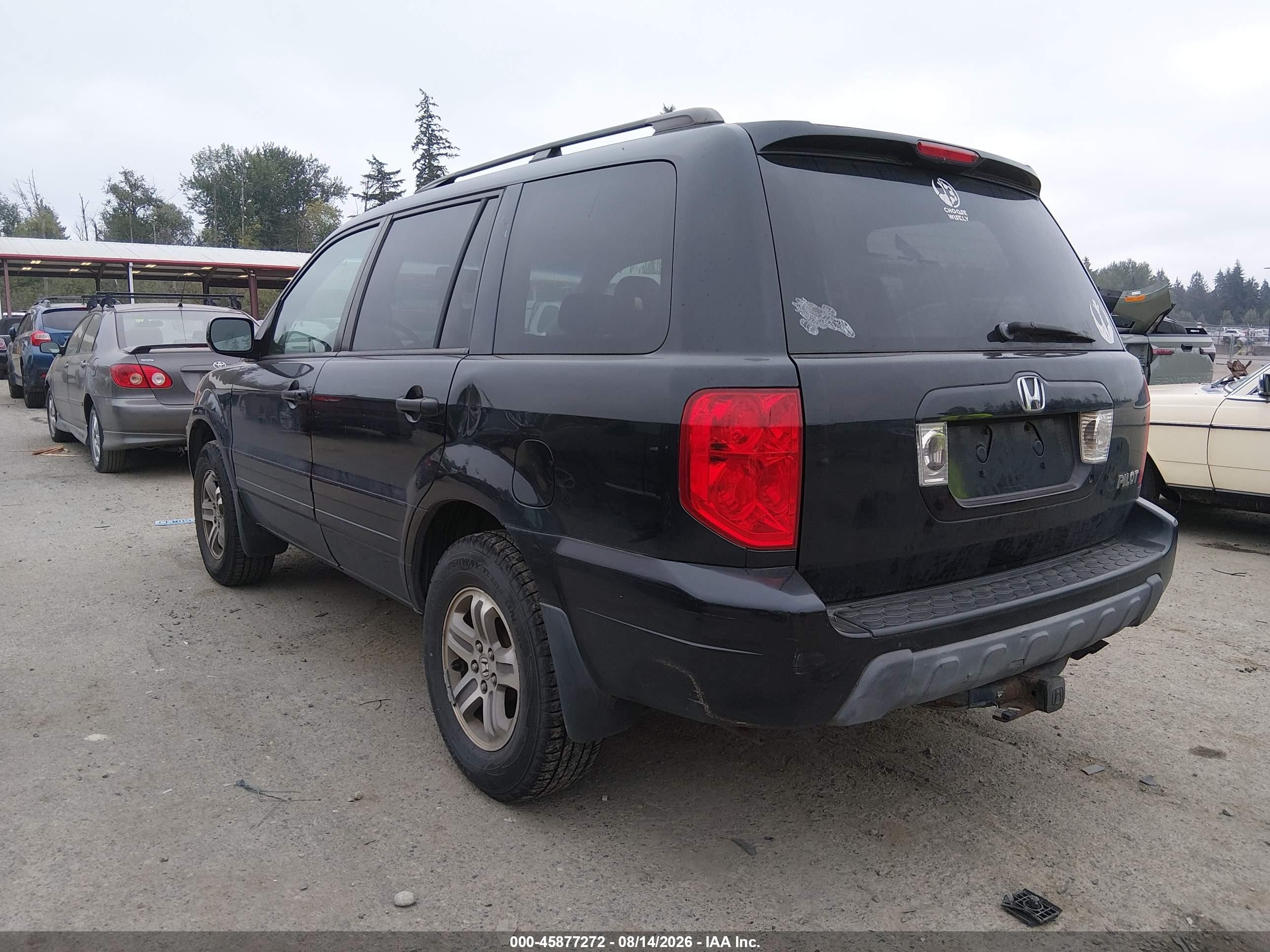 2005 Honda Pilot Ex-l Black vin: 2HKYF18715H506181