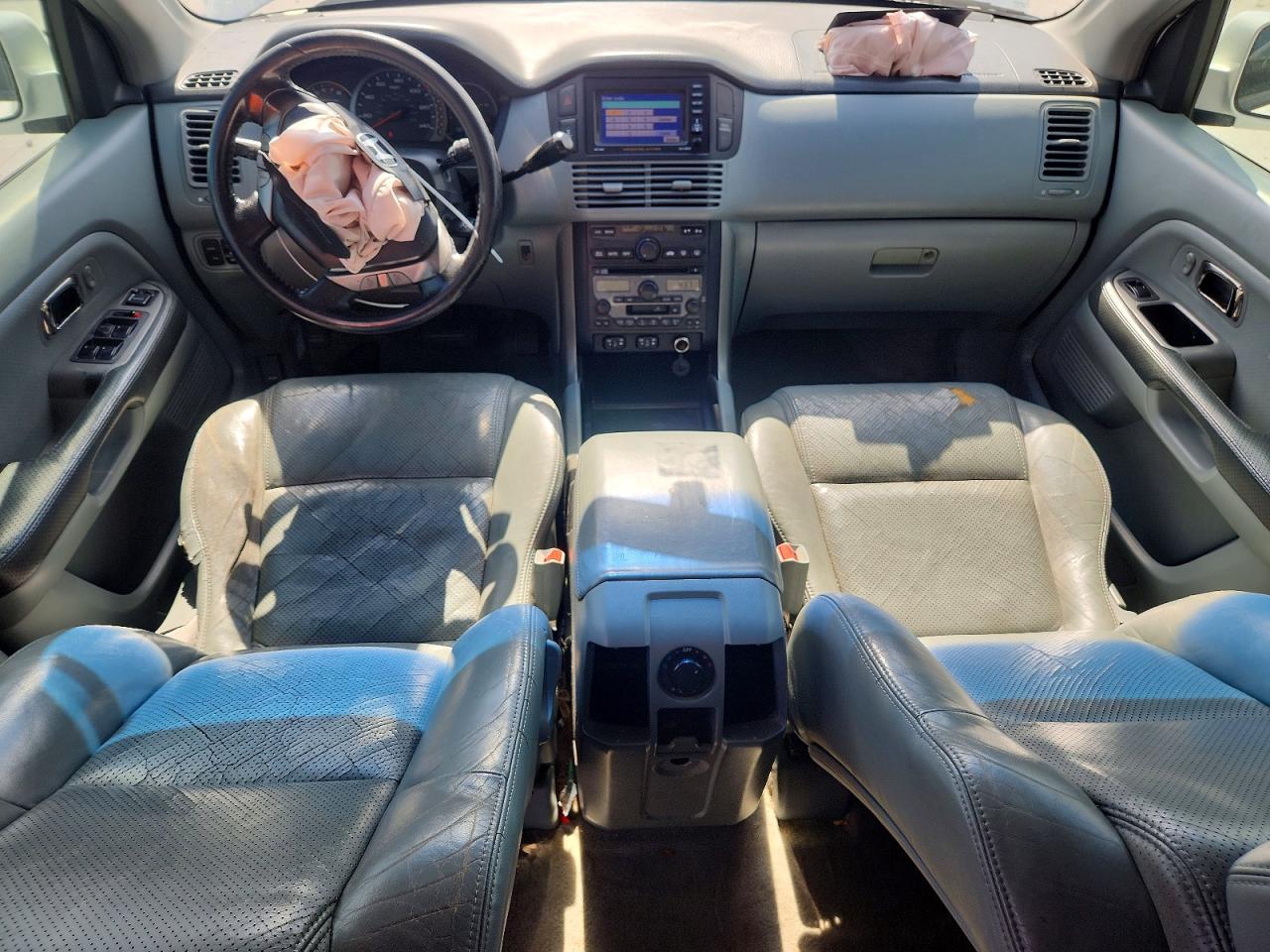 2005 Honda Pilot Exl White vin: 2HKYF18715H566252