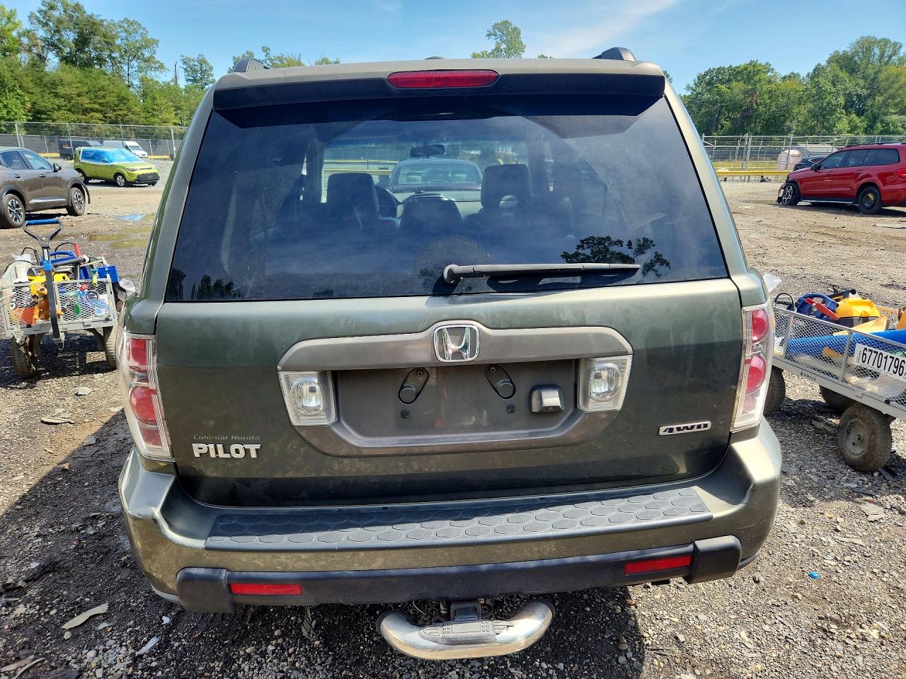 2006 Honda Pilot Ex Green vin: 2HKYF18716H504979