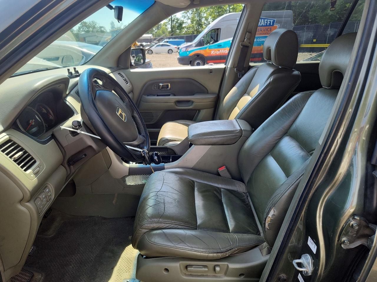 2006 Honda Pilot Ex Green vin: 2HKYF18716H504979