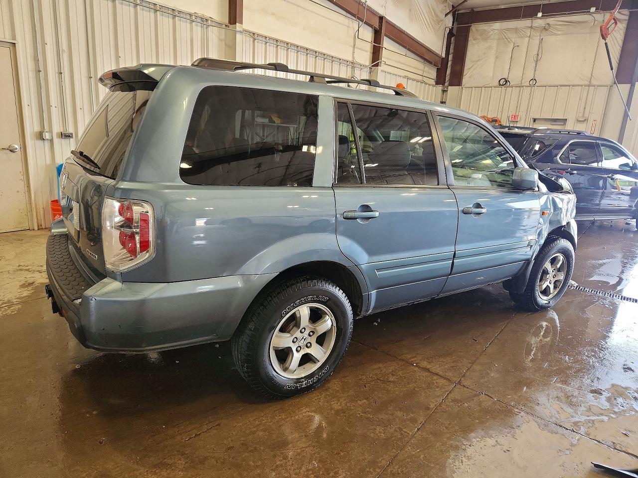 2006 Honda Pilot Ex Blue vin: 2HKYF18716H529901