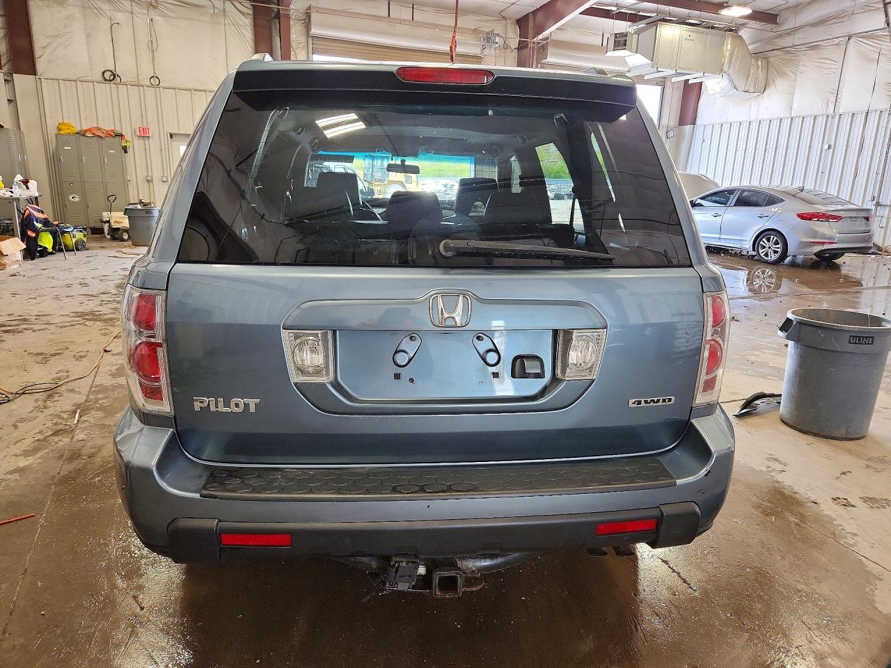 2006 Honda Pilot Ex Blue vin: 2HKYF18716H529901