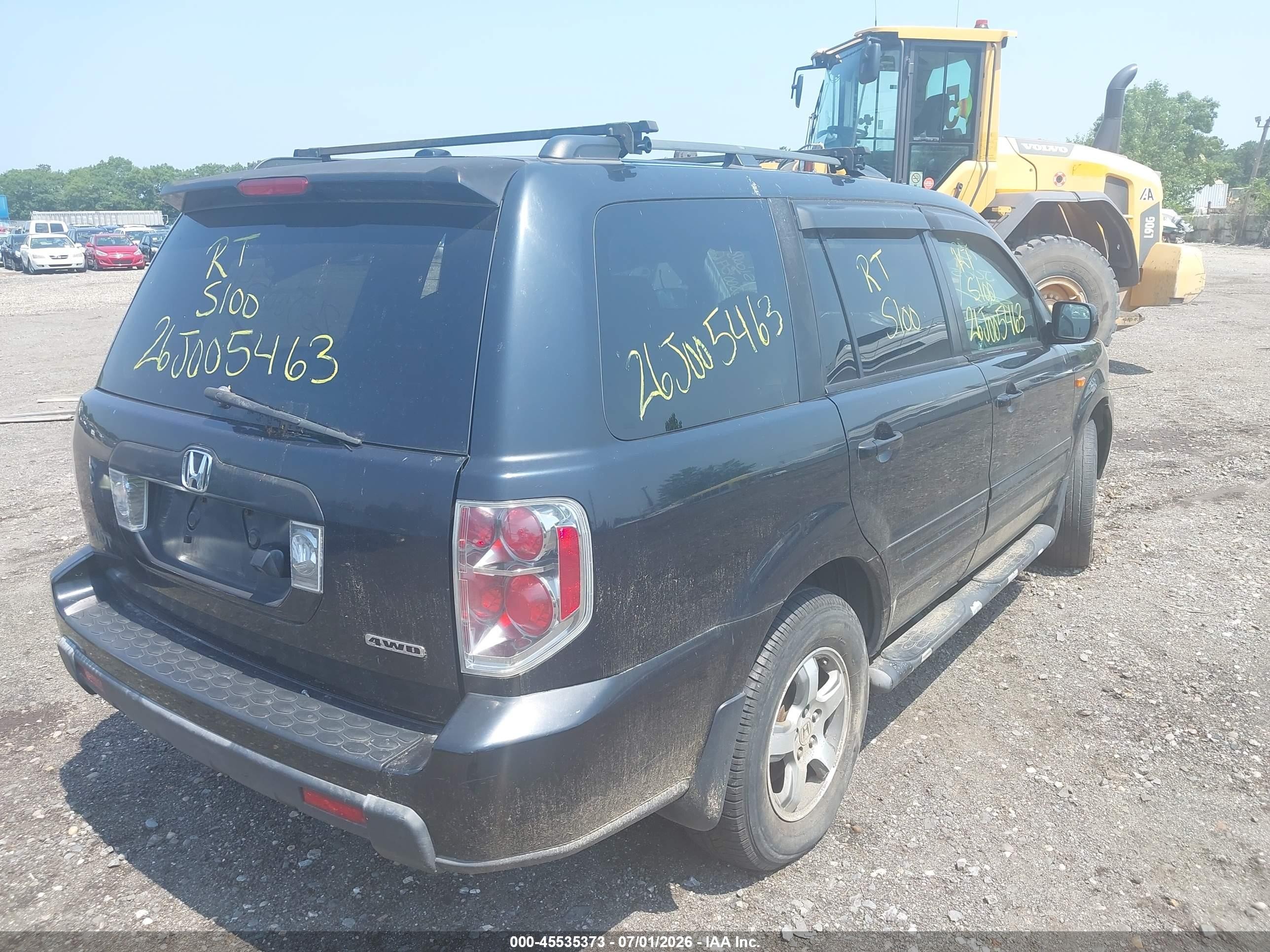 2006 Honda Pilot Ex-l Серый vin: 2HKYF18716H530305