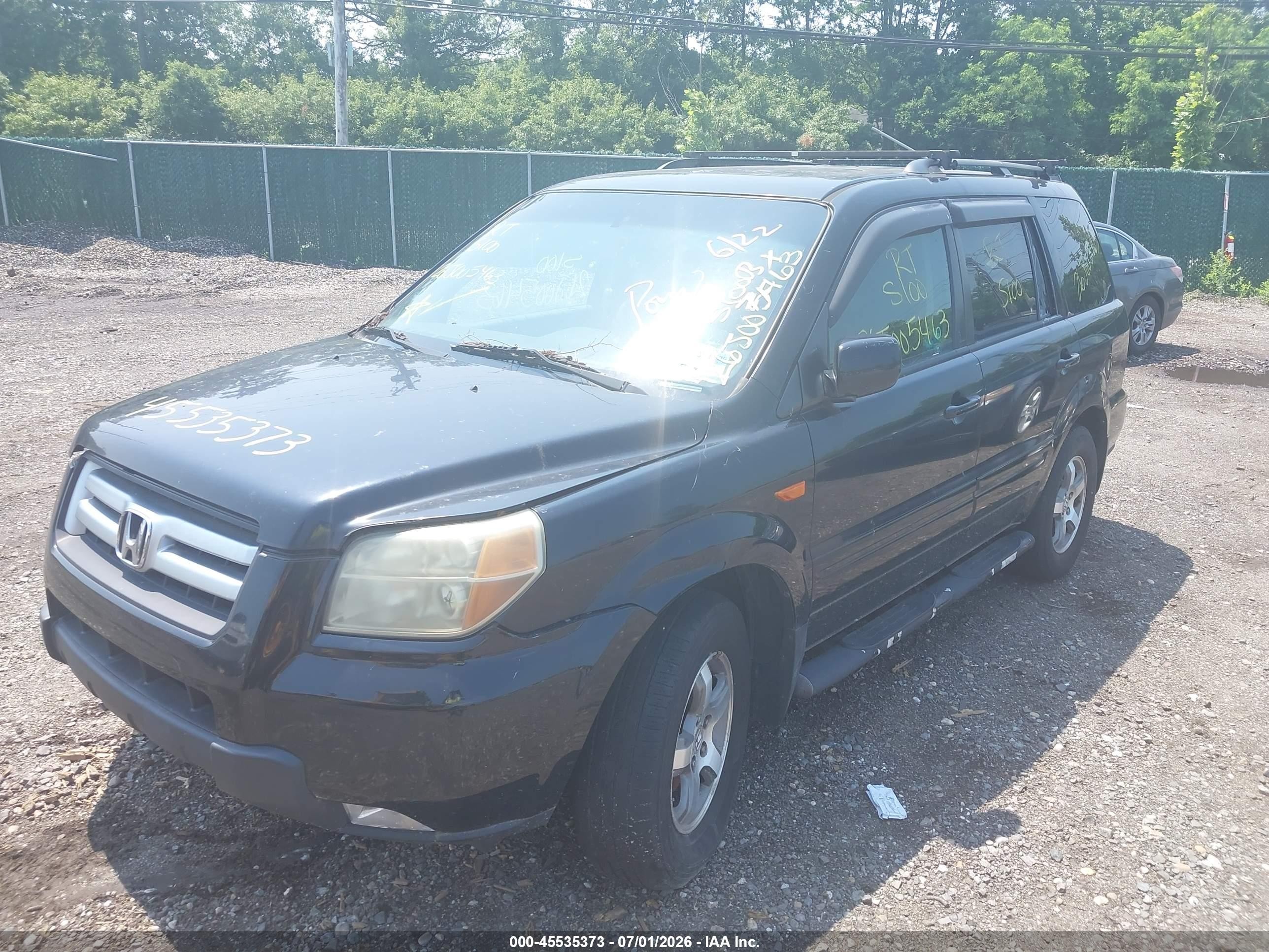 2006 Honda Pilot Ex-l Серый vin: 2HKYF18716H530305