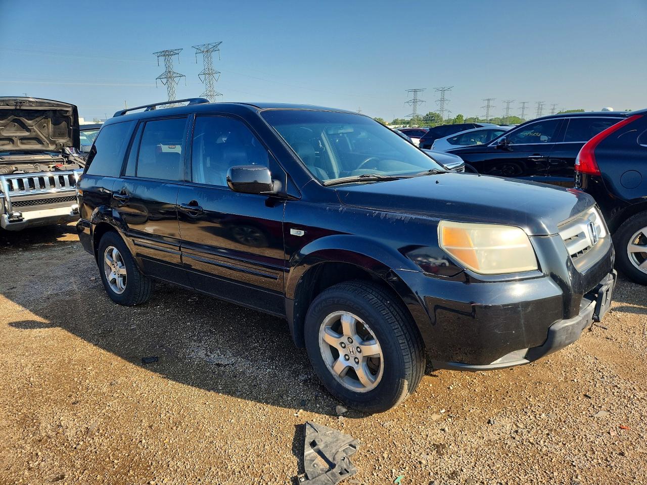 2006 Honda Pilot Ex Black vin: 2HKYF18716H546035