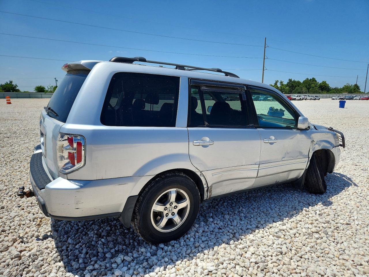 2006 Honda Pilot Ex Silver vin: 2HKYF18716H553647