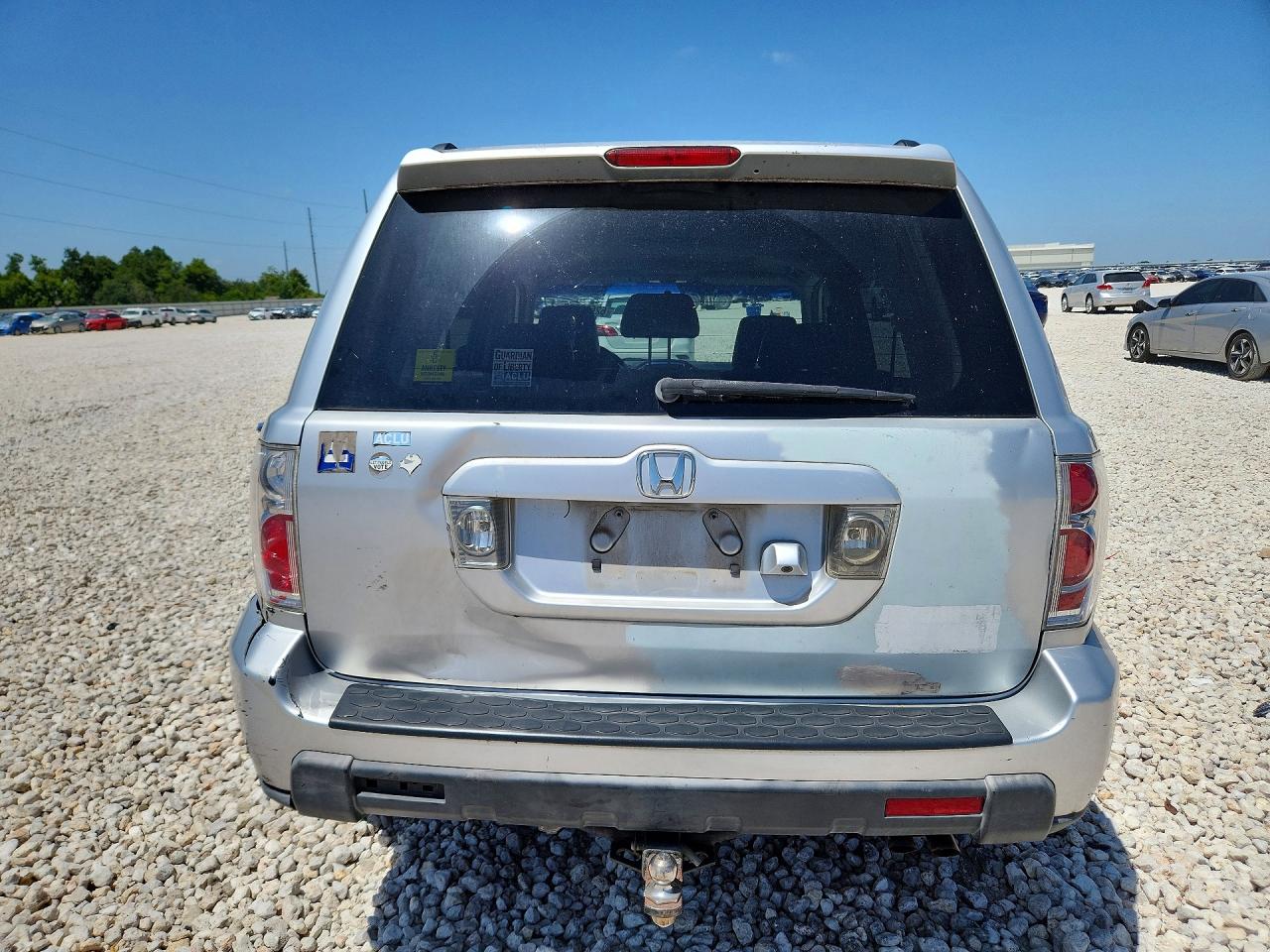 2006 Honda Pilot Ex Silver vin: 2HKYF18716H553647