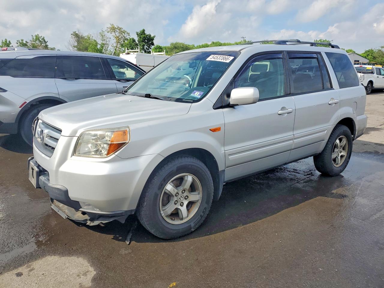 2007 Honda Pilot Exl Silver vin: 2HKYF18717H522822