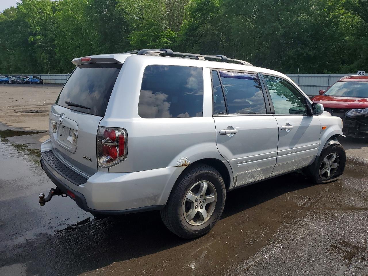 2007 Honda Pilot Exl Silver vin: 2HKYF18717H522822
