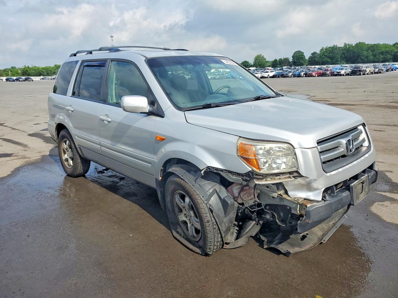 2007 Honda Pilot Exl Silver vin: 2HKYF18717H522822