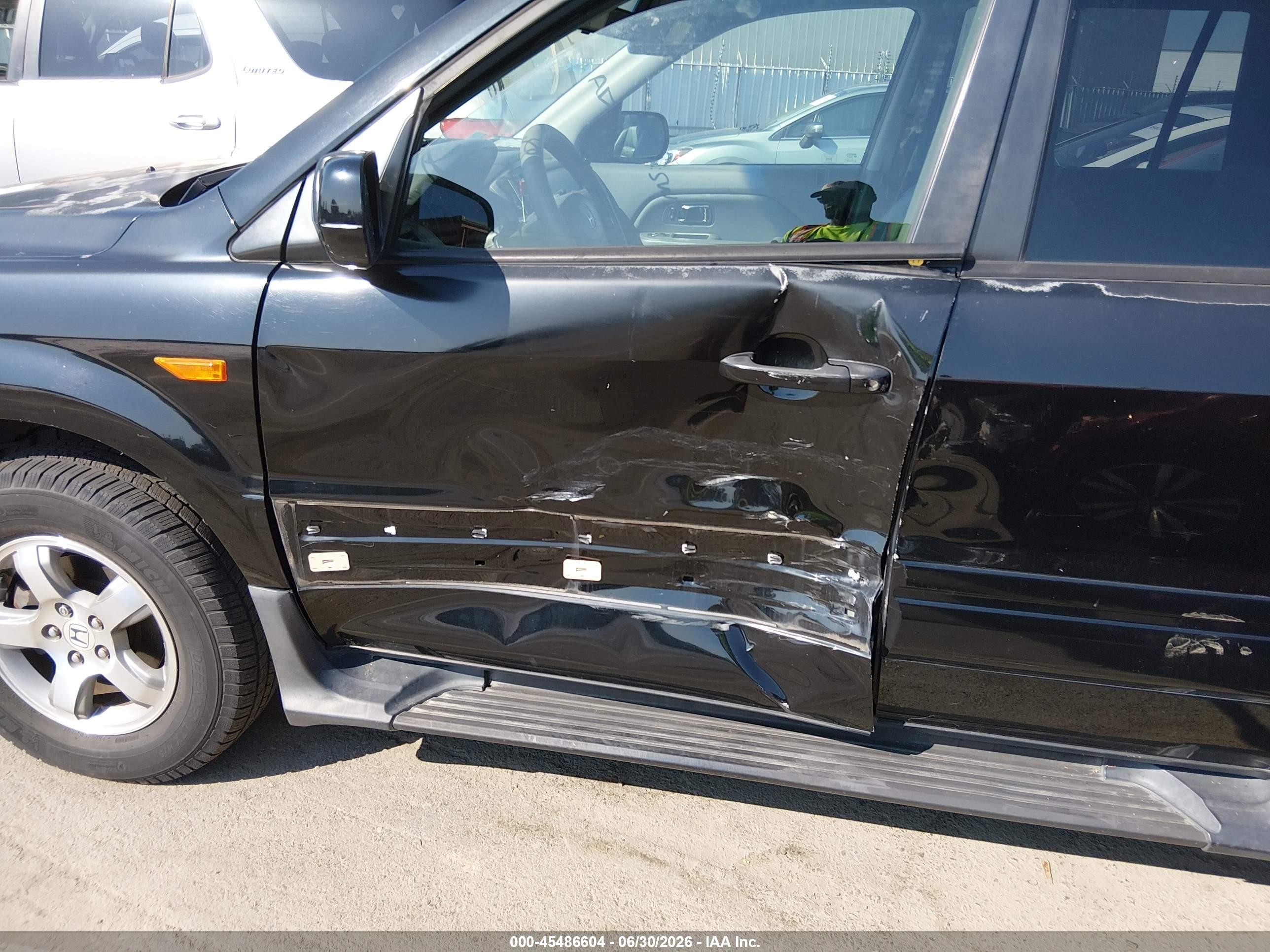 2007 Honda Pilot Ex-l Черный vin: 2HKYF18717H534193