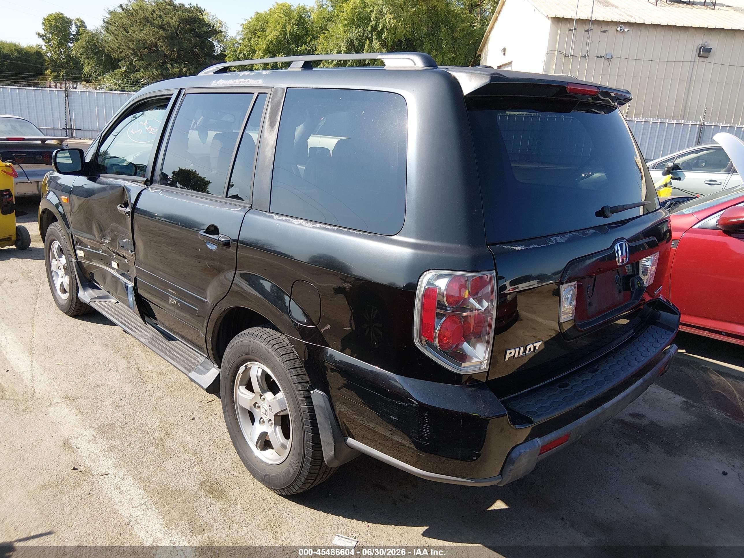 2007 Honda Pilot Ex-l Черный vin: 2HKYF18717H534193