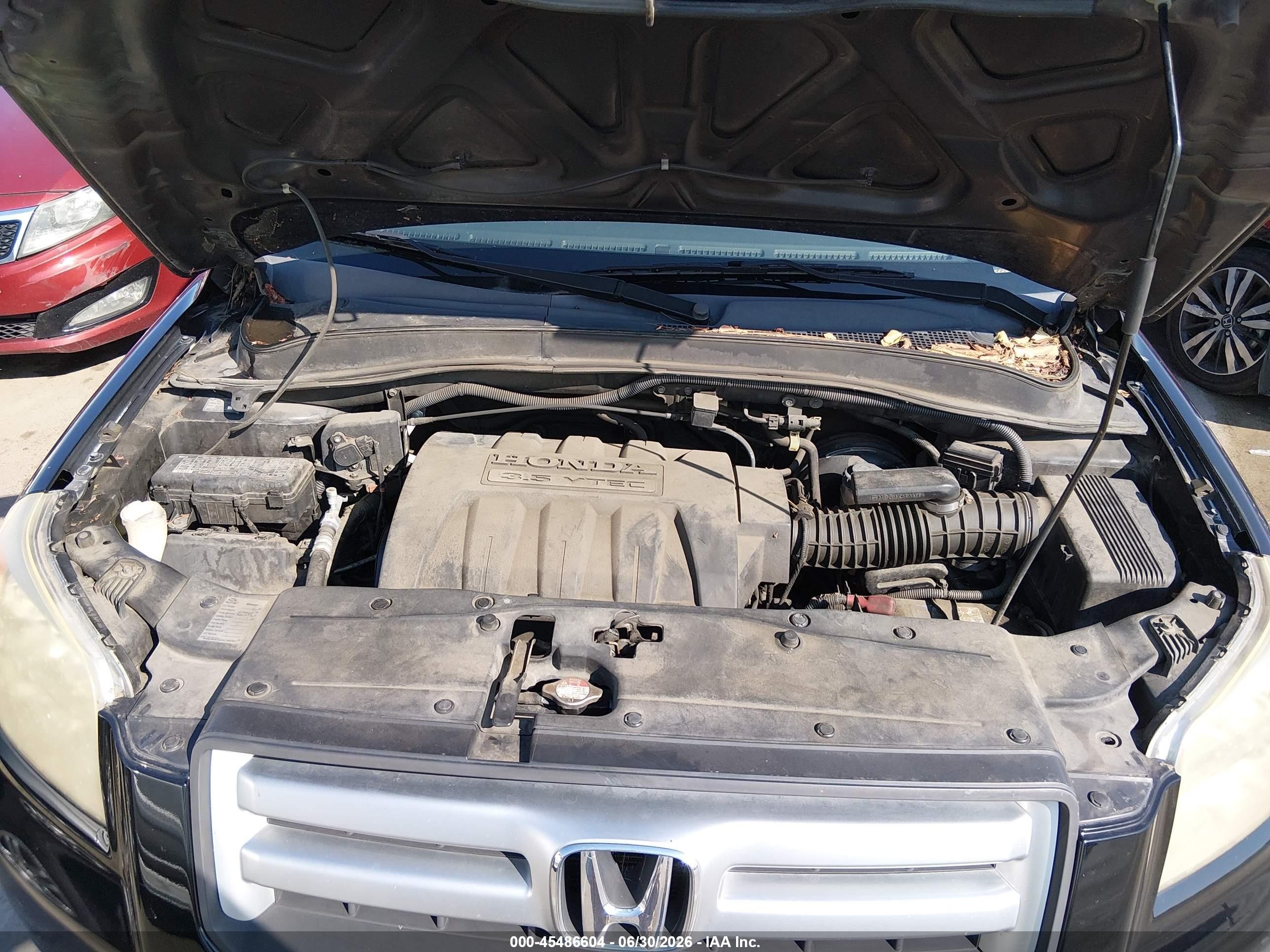 2007 Honda Pilot Ex-l Черный vin: 2HKYF18717H534193
