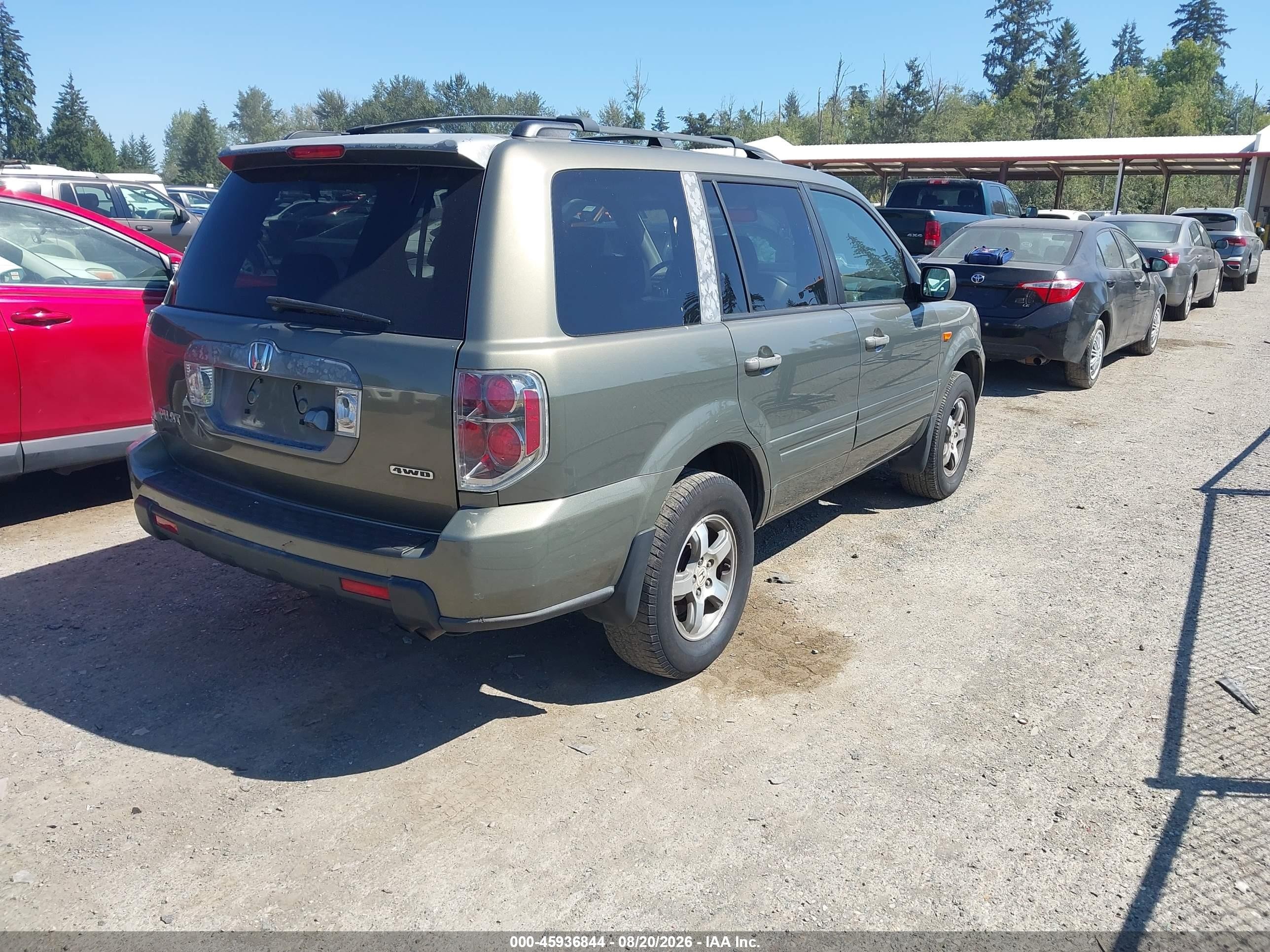 2007 Honda Pilot Ex-l Gold vin: 2HKYF18717H539118
