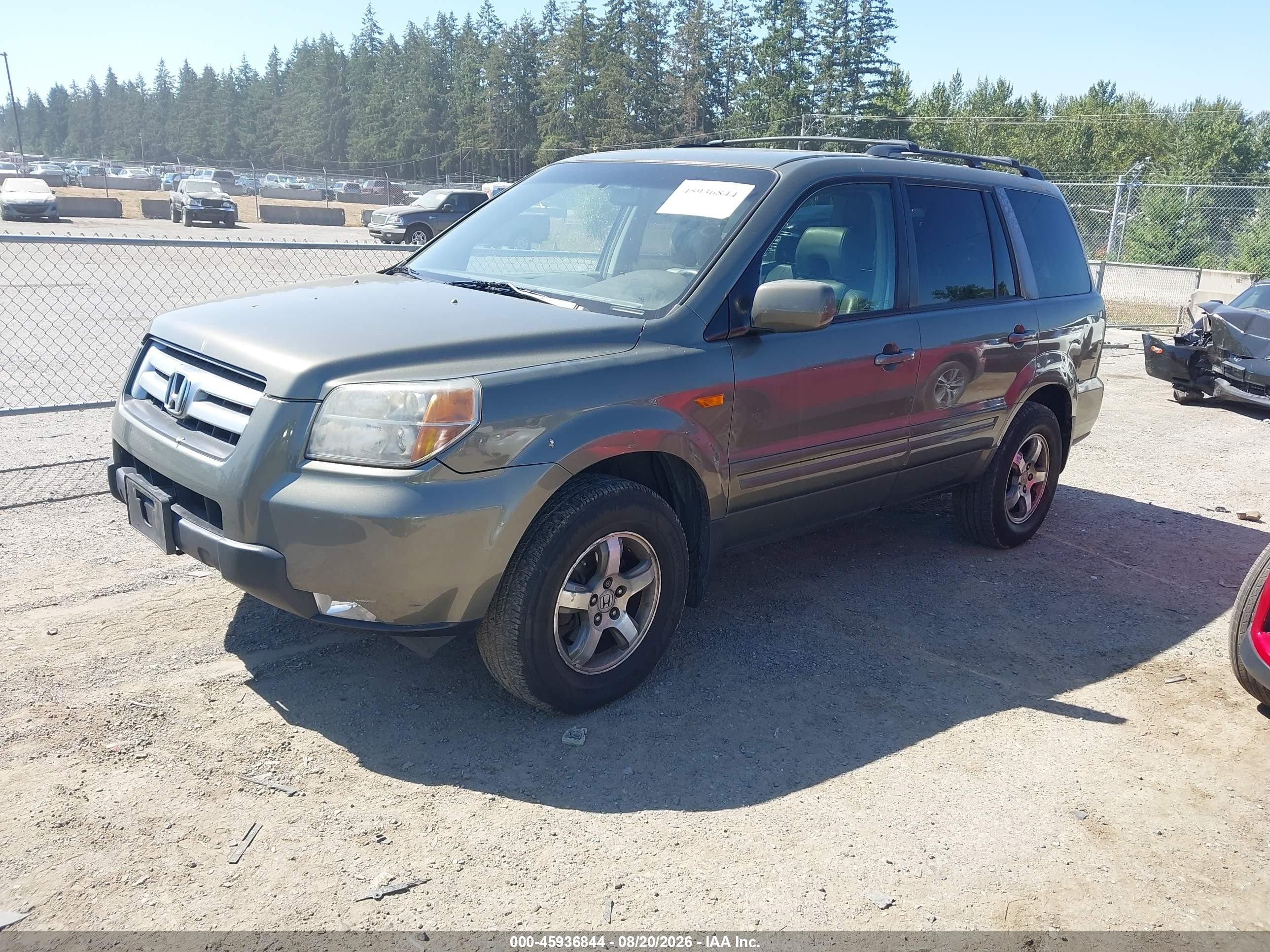 2007 Honda Pilot Ex-l Gold vin: 2HKYF18717H539118