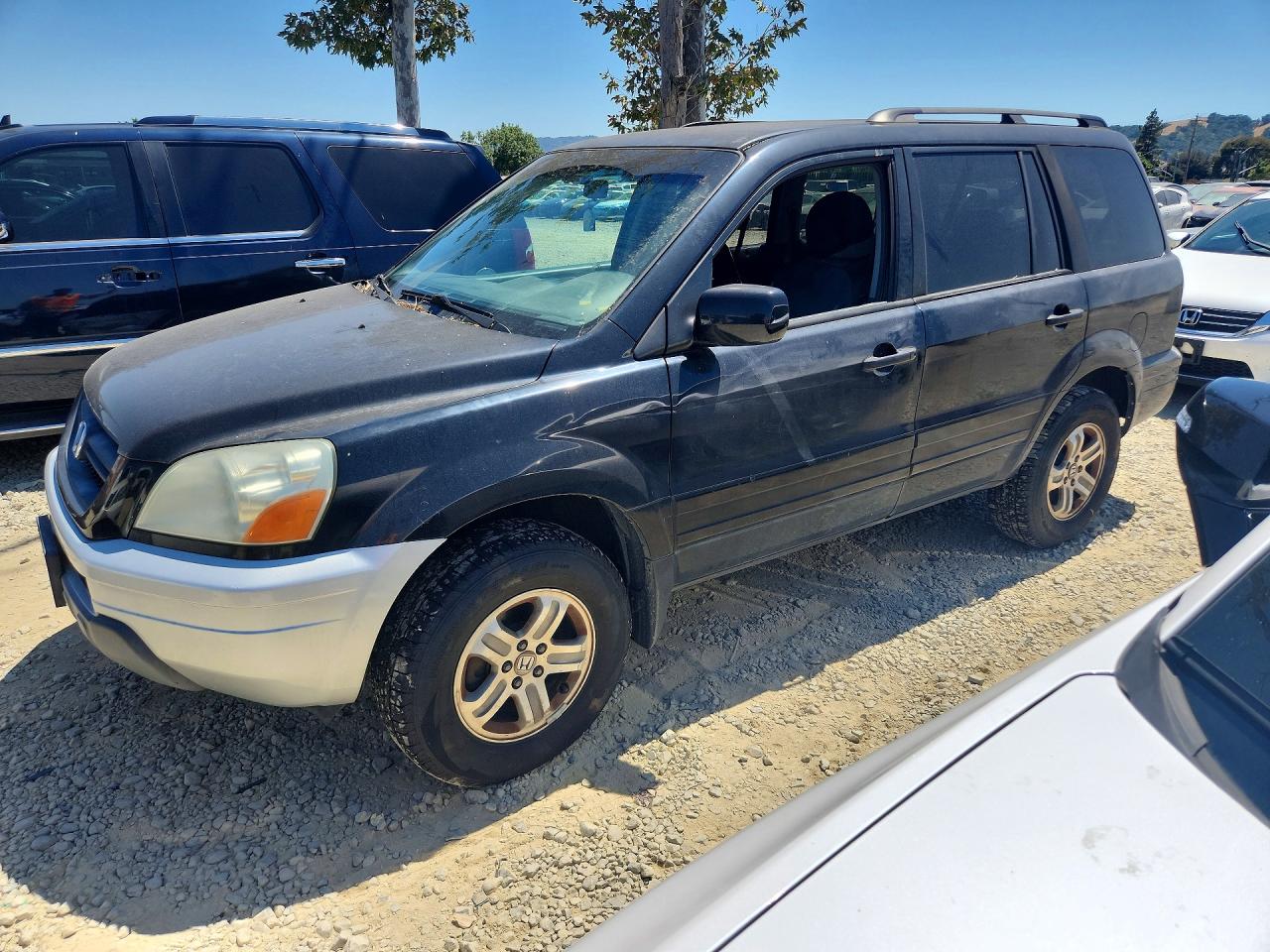 2003 Honda Pilot Exl Black vin: 2HKYF18723H591058