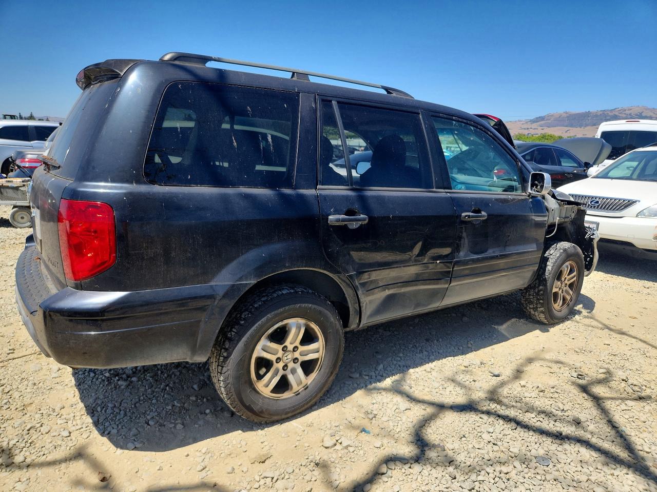 2003 Honda Pilot Exl Black vin: 2HKYF18723H591058