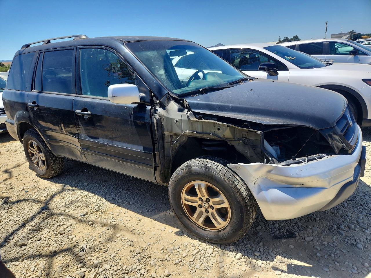 2003 Honda Pilot Exl Black vin: 2HKYF18723H591058
