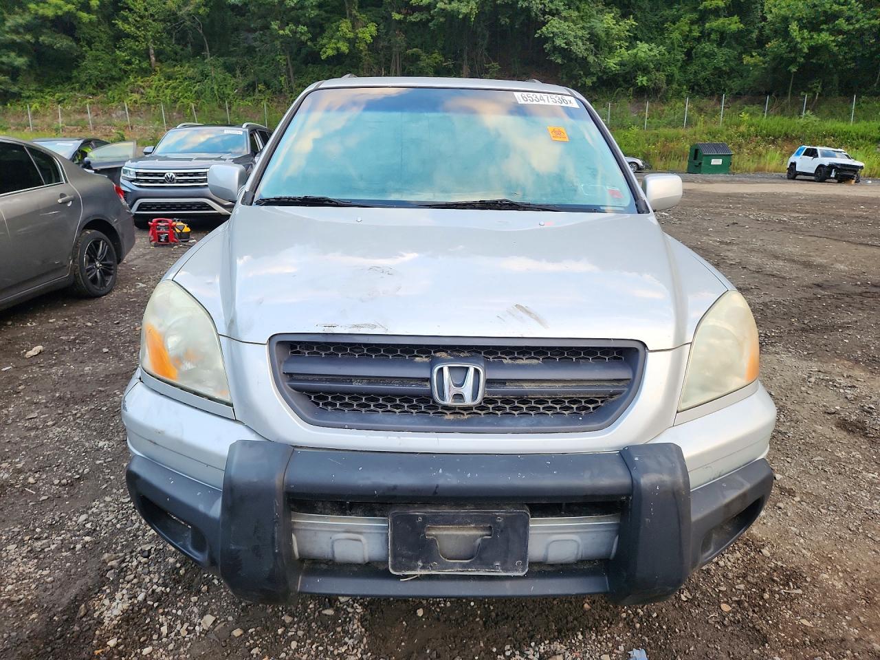 2004 Honda Pilot Exl Silver vin: 2HKYF18724H575931