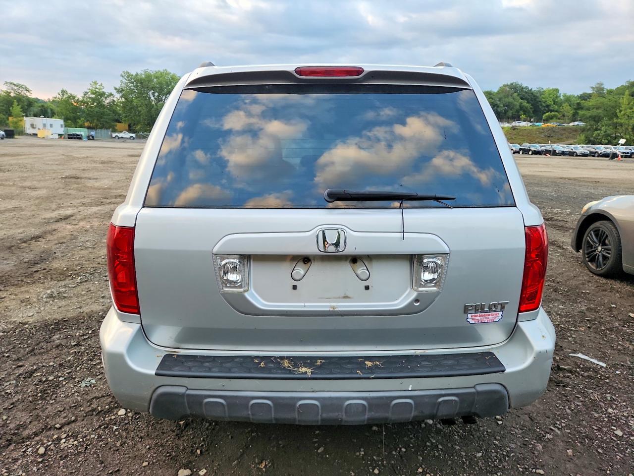 2004 Honda Pilot Exl Silver vin: 2HKYF18724H575931