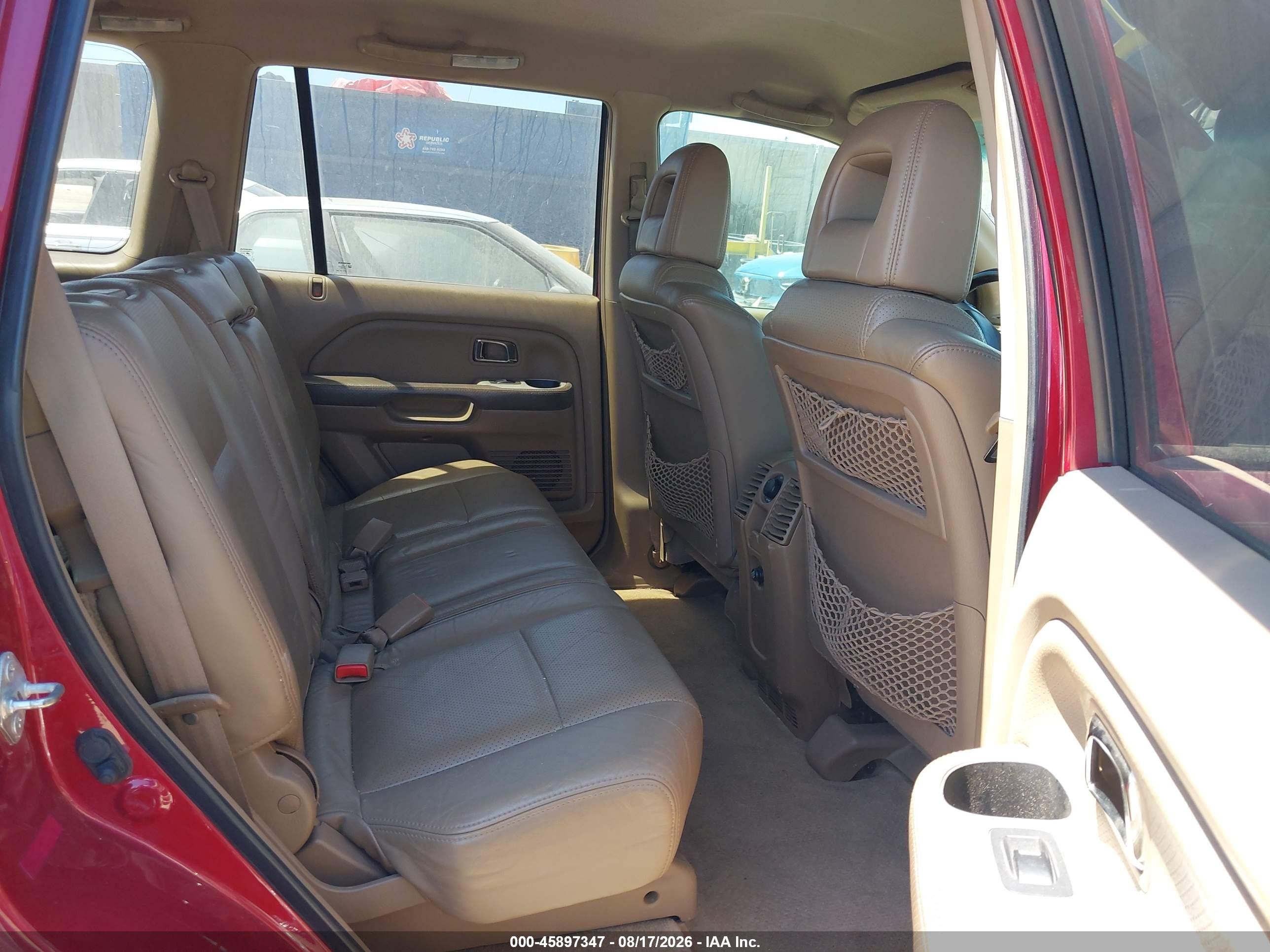 2004 Honda Pilot Ex-l Красный vin: 2HKYF18724H599601