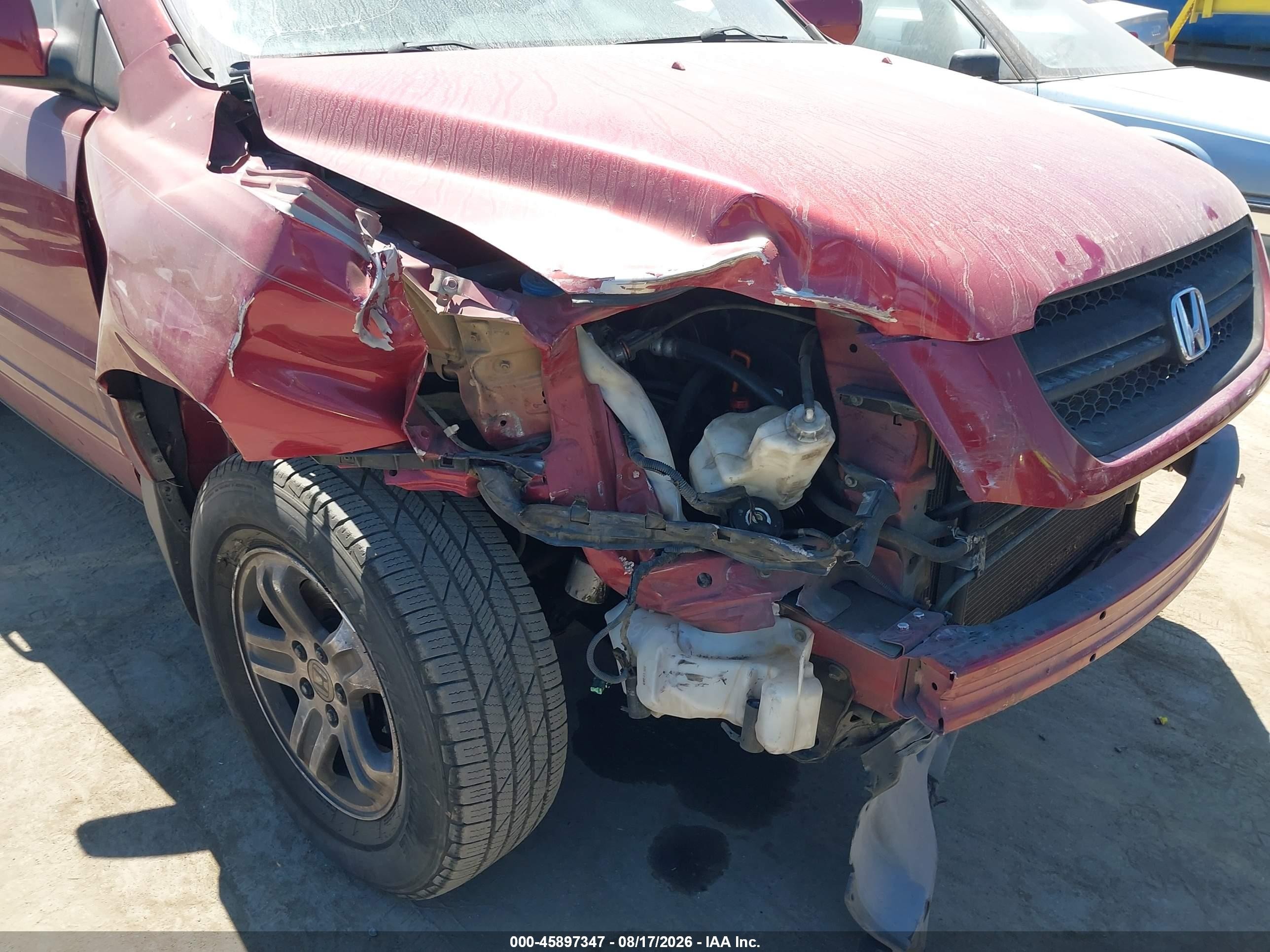 2004 Honda Pilot Ex-l Красный vin: 2HKYF18724H599601