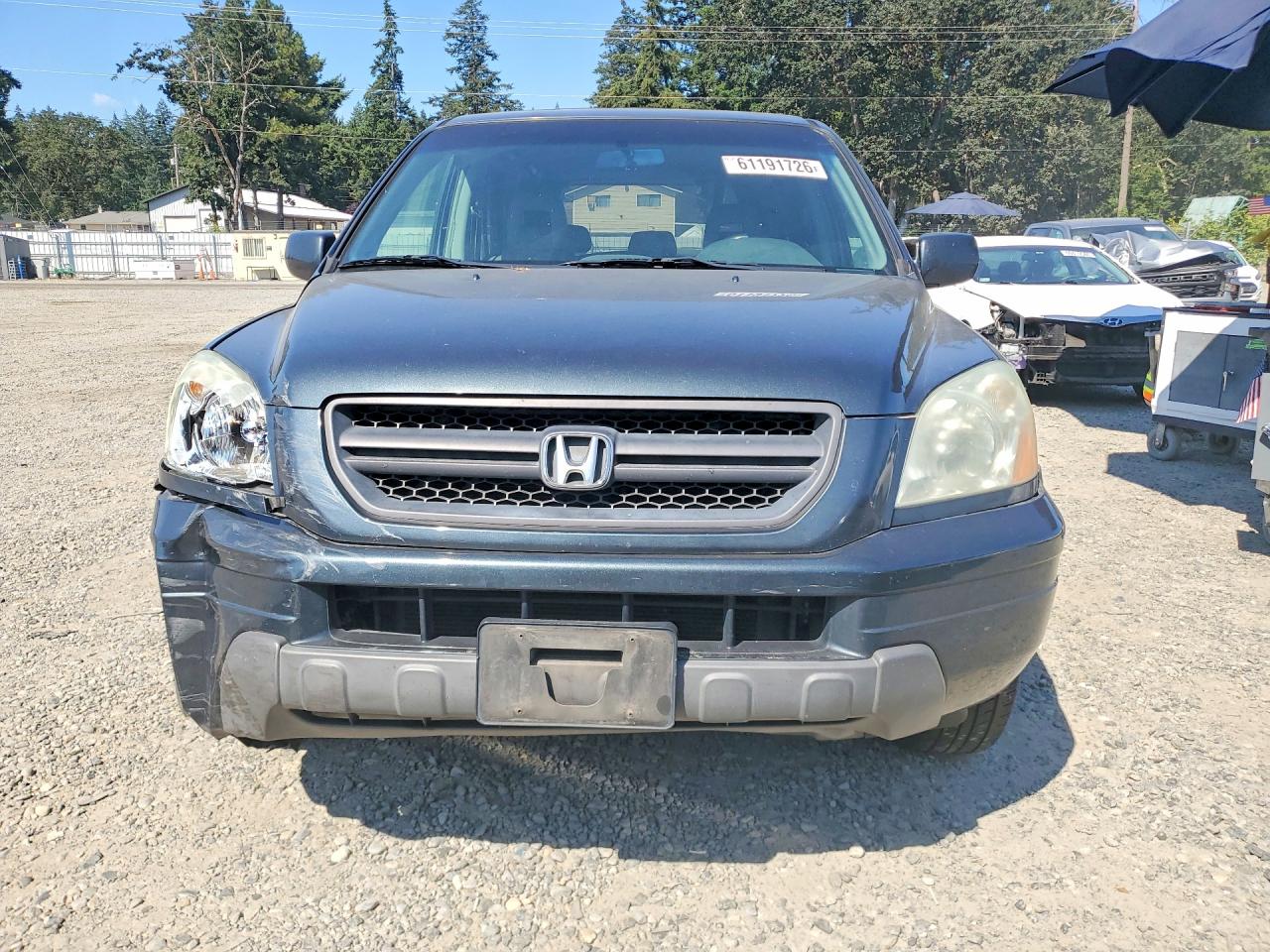 2005 Honda Pilot Exl Charcoal vin: 2HKYF18725H508098