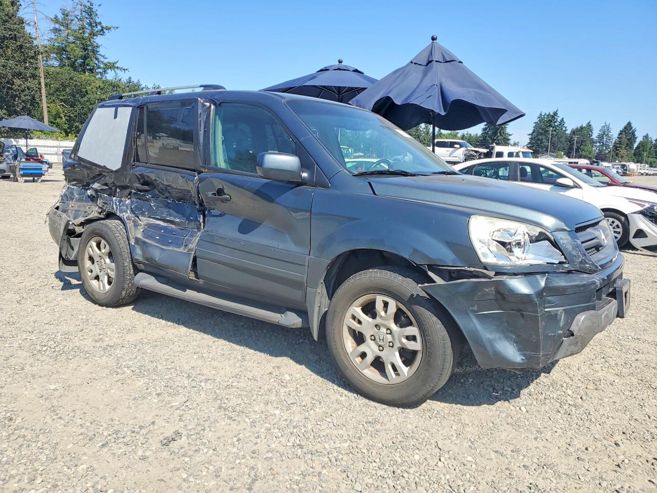 2005 Honda Pilot Exl Charcoal vin: 2HKYF18725H508098