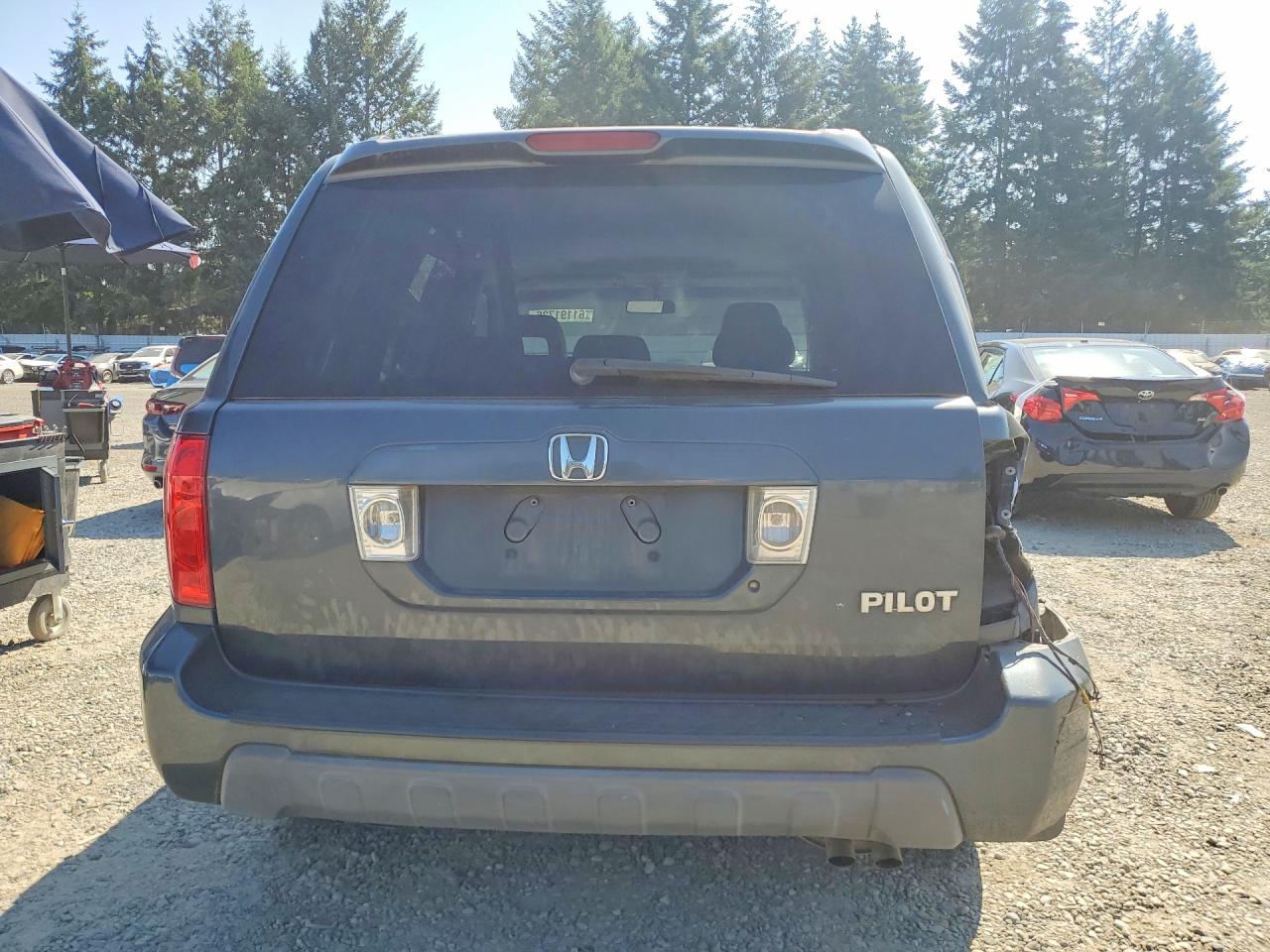 2005 Honda Pilot Exl Charcoal vin: 2HKYF18725H508098