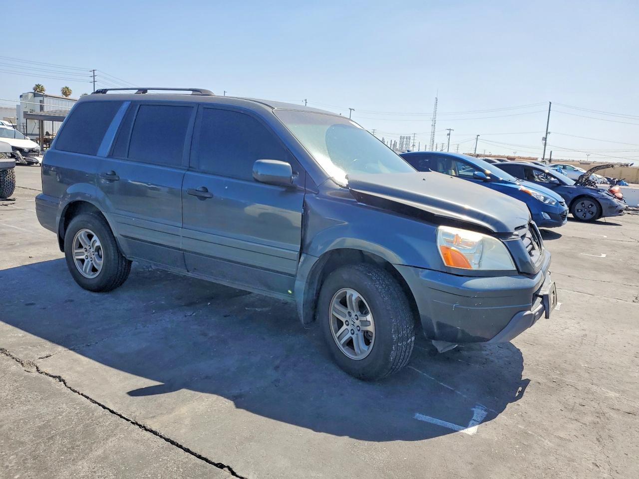 2005 Honda Pilot Exl Charcoal vin: 2HKYF18725H561478