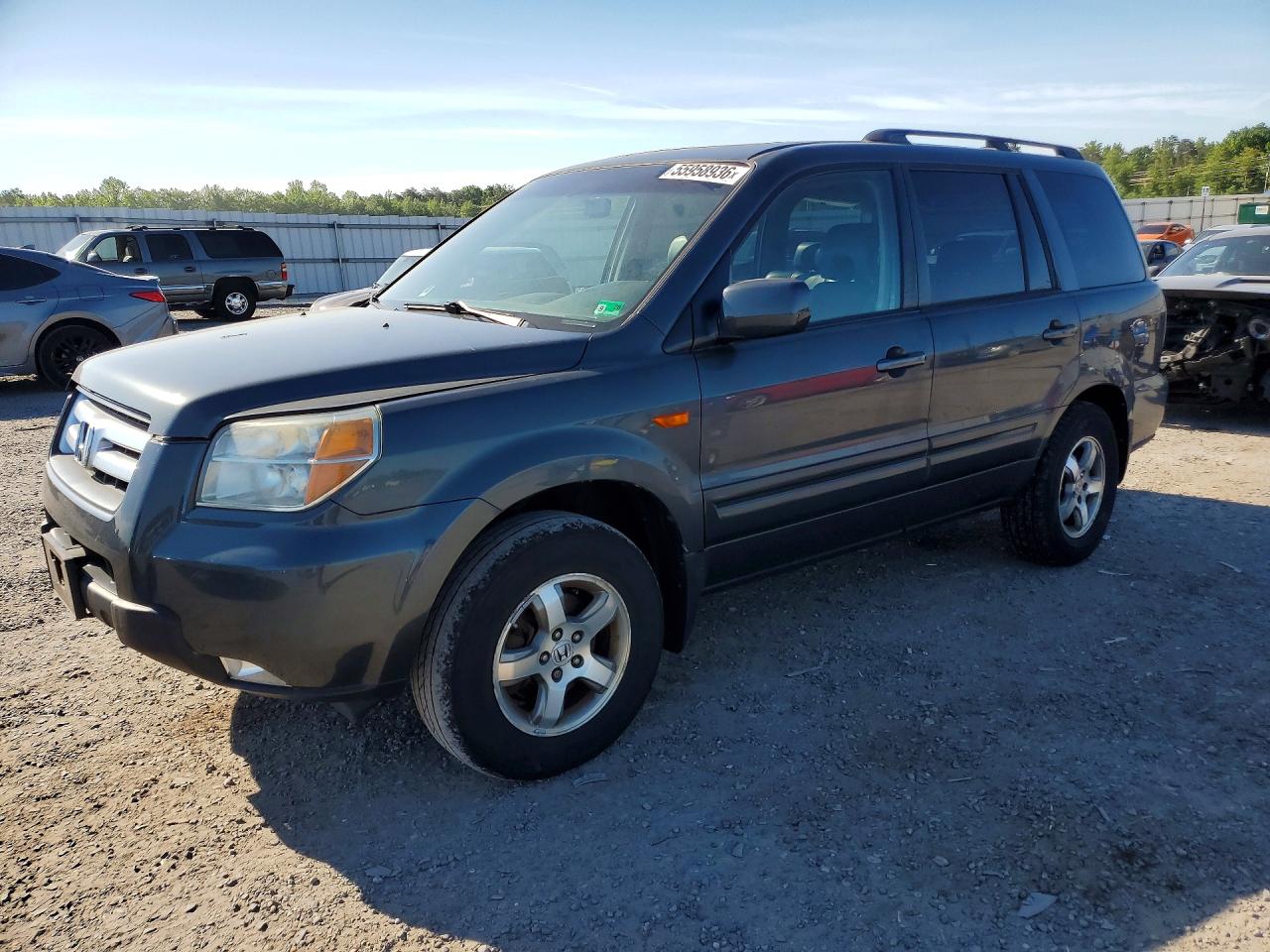 2006 Honda Pilot Ex Gray vin: 2HKYF18726H558954