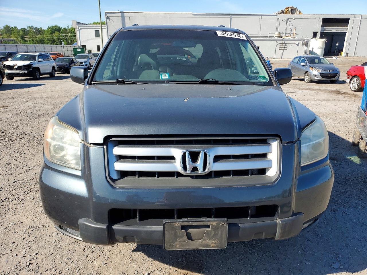 2006 Honda Pilot Ex Gray vin: 2HKYF18726H558954