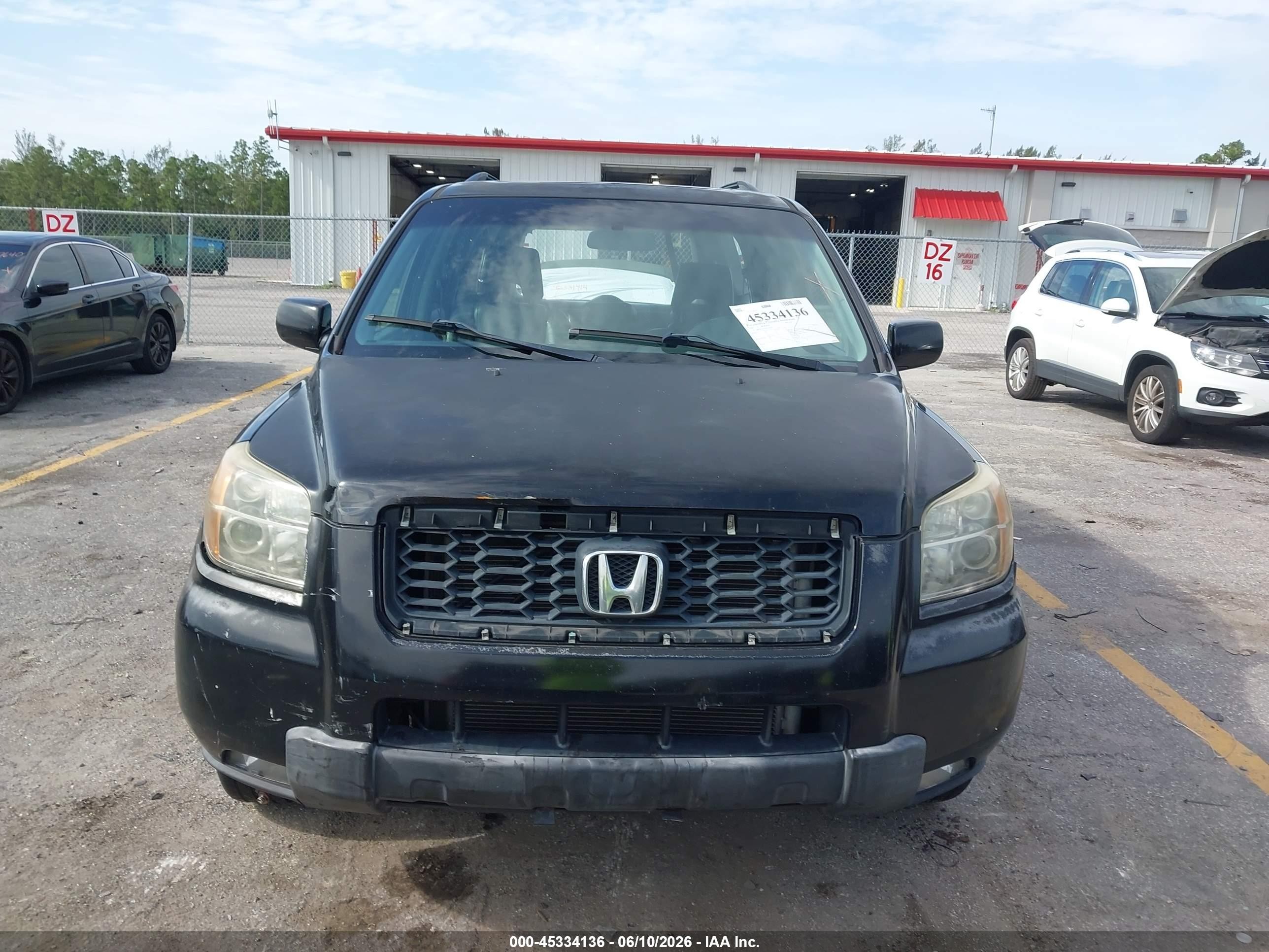 2007 Honda Pilot Ex-l Black vin: 2HKYF18727H519928