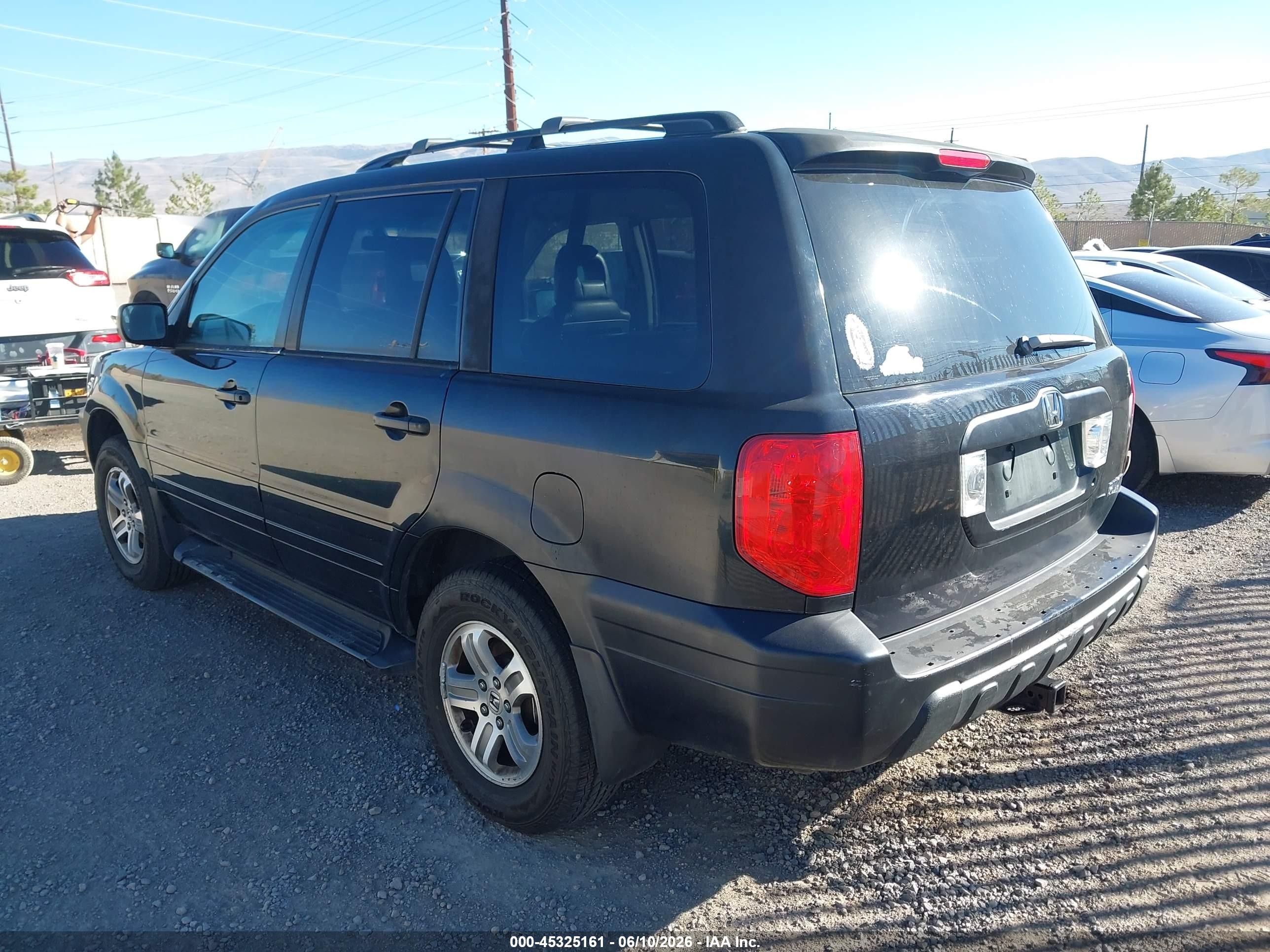 2003 Honda Pilot Ex-l Black vin: 2HKYF18733H501125