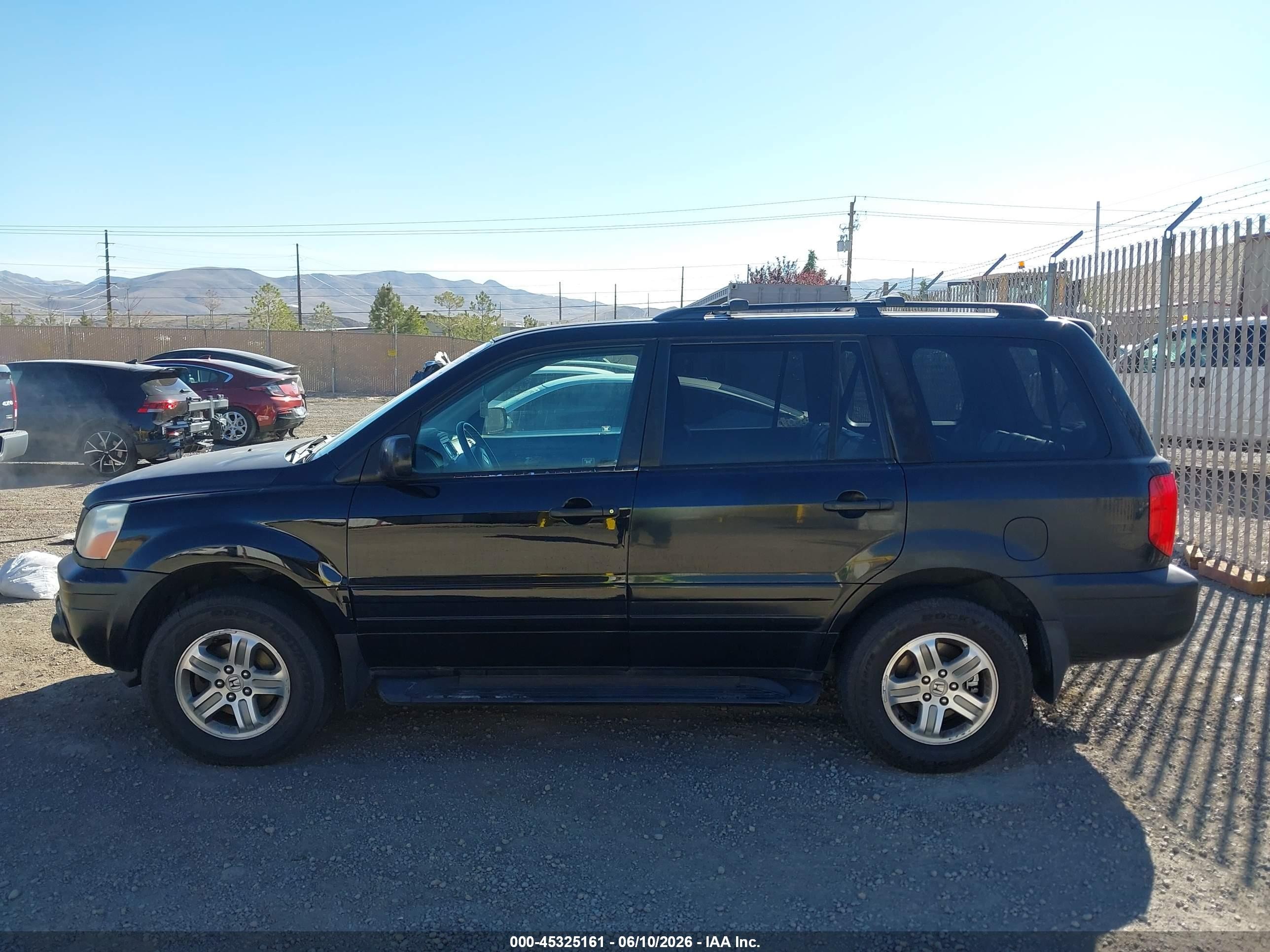 2003 Honda Pilot Ex-l Black vin: 2HKYF18733H501125