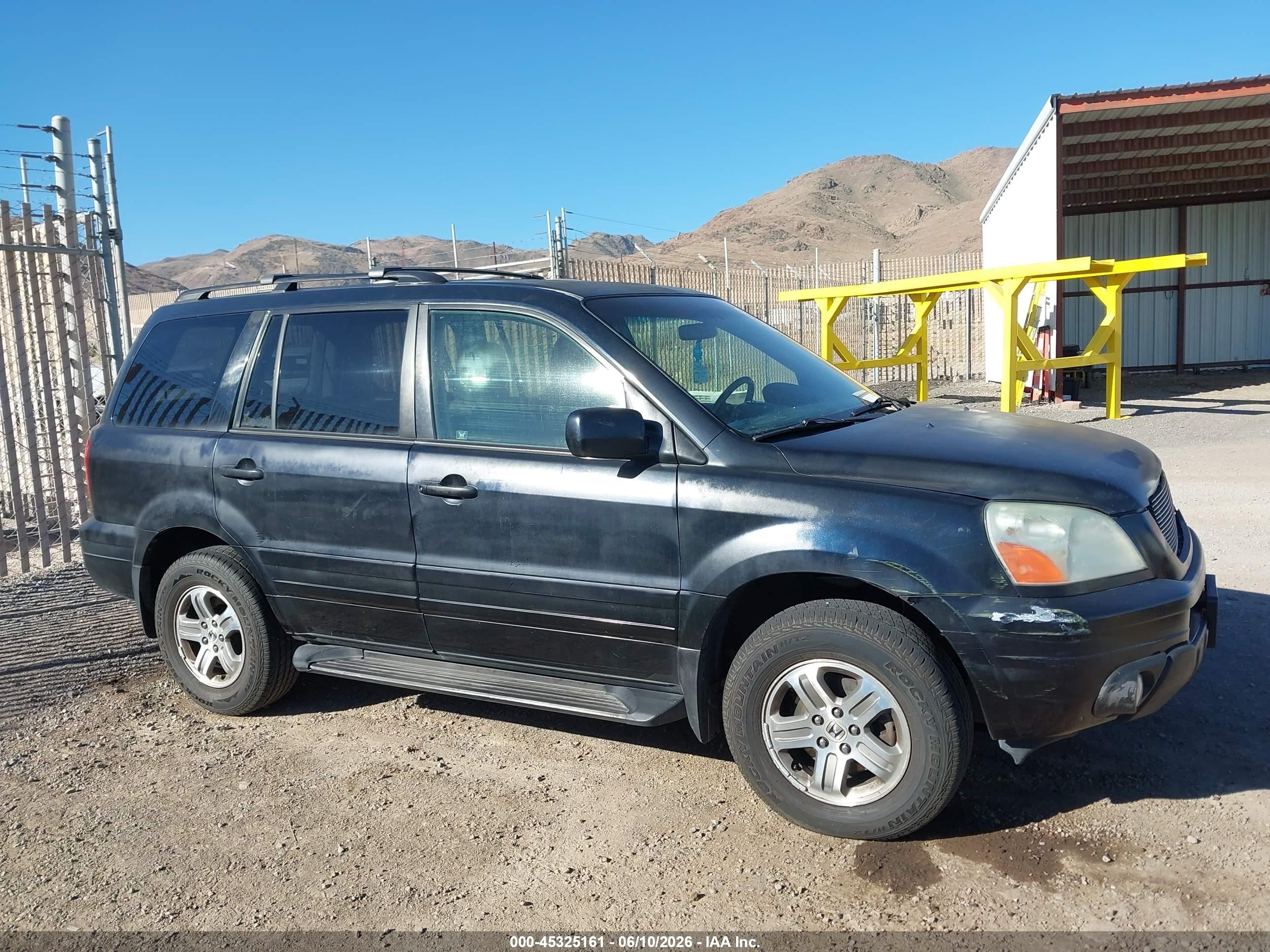2003 Honda Pilot Ex-l Black vin: 2HKYF18733H501125