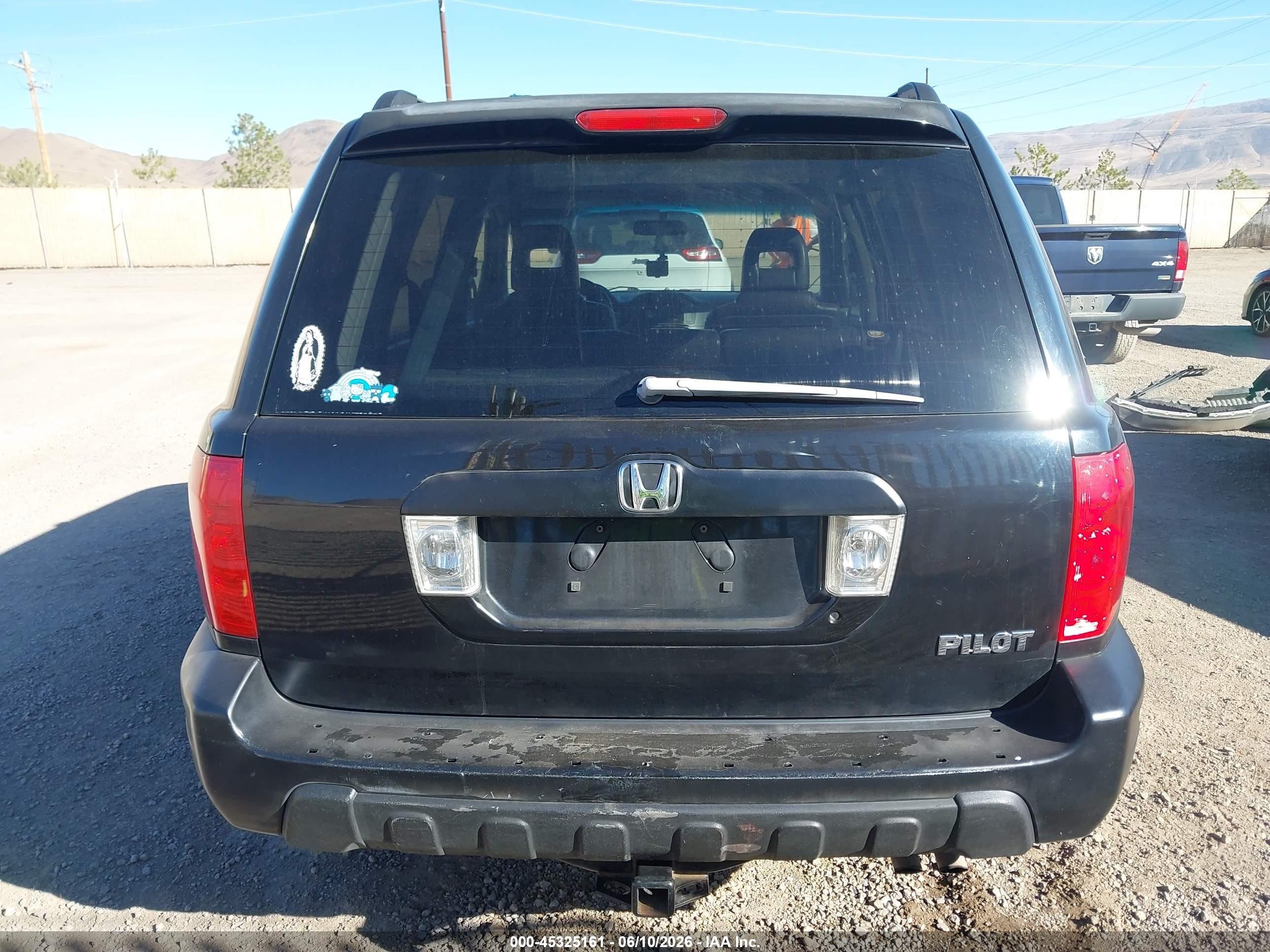 2003 Honda Pilot Ex-l Black vin: 2HKYF18733H501125