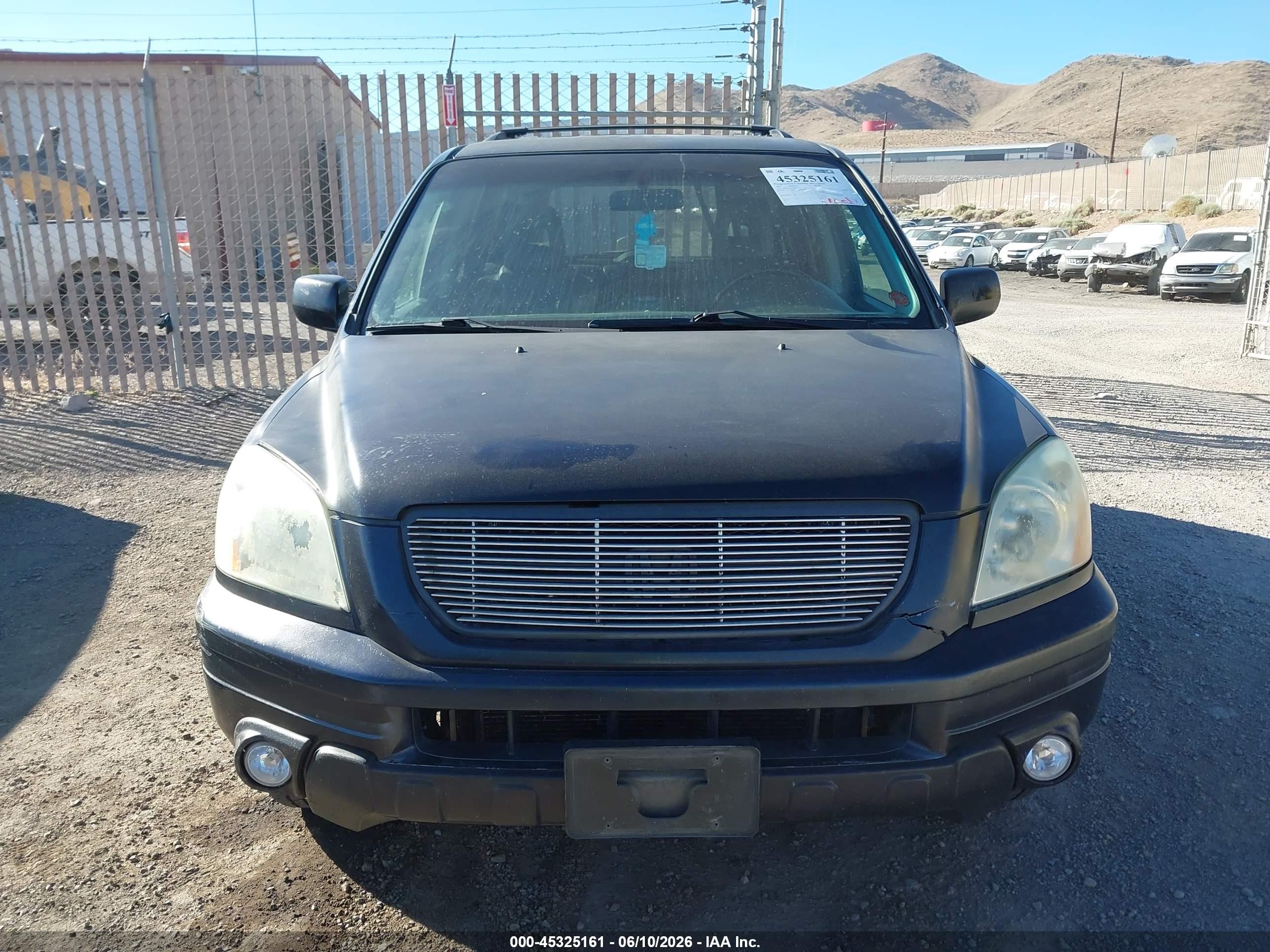 2003 Honda Pilot Ex-l Black vin: 2HKYF18733H501125