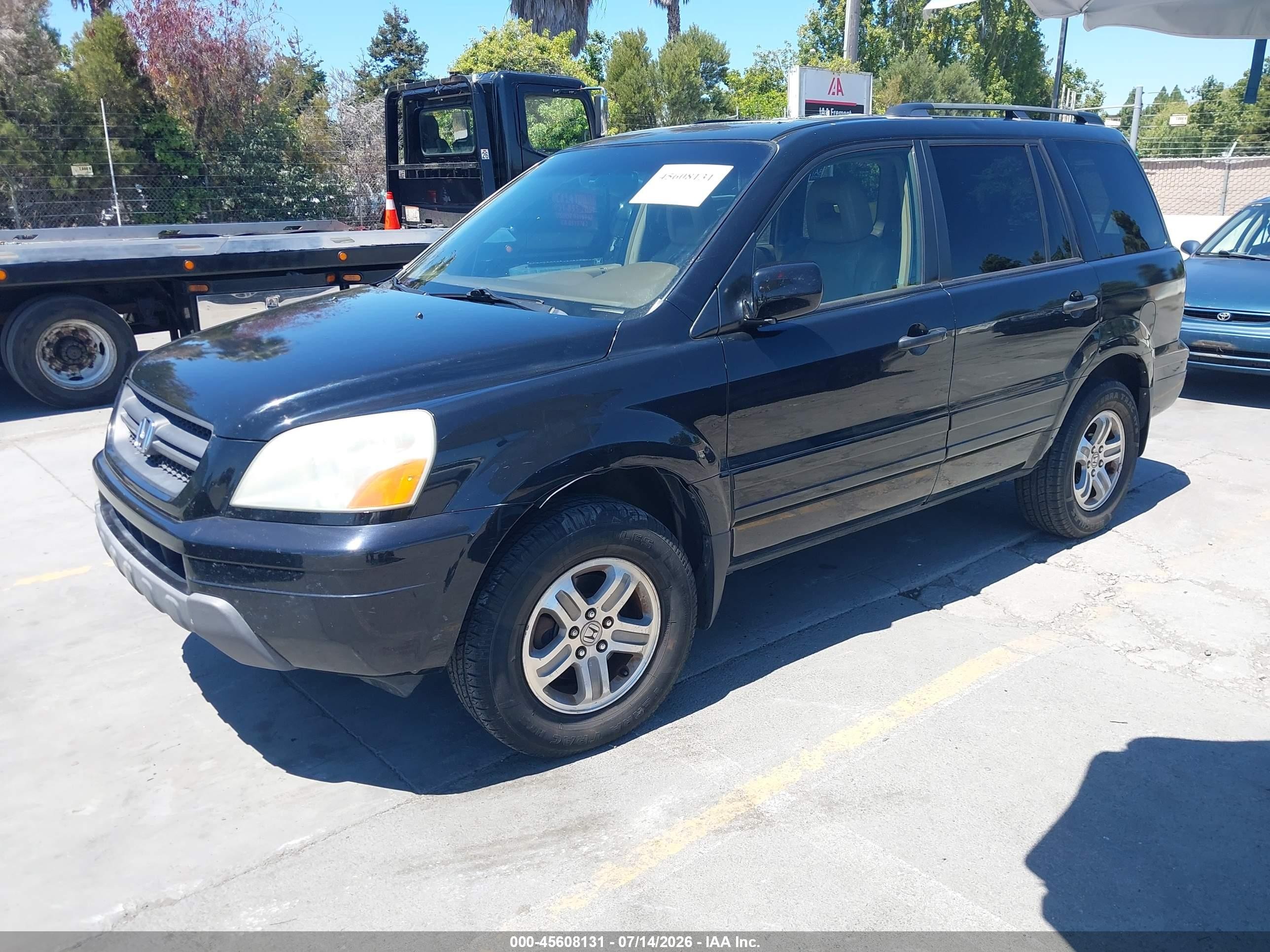 2004 Honda Pilot Ex-l Black vin: 2HKYF18734H509758