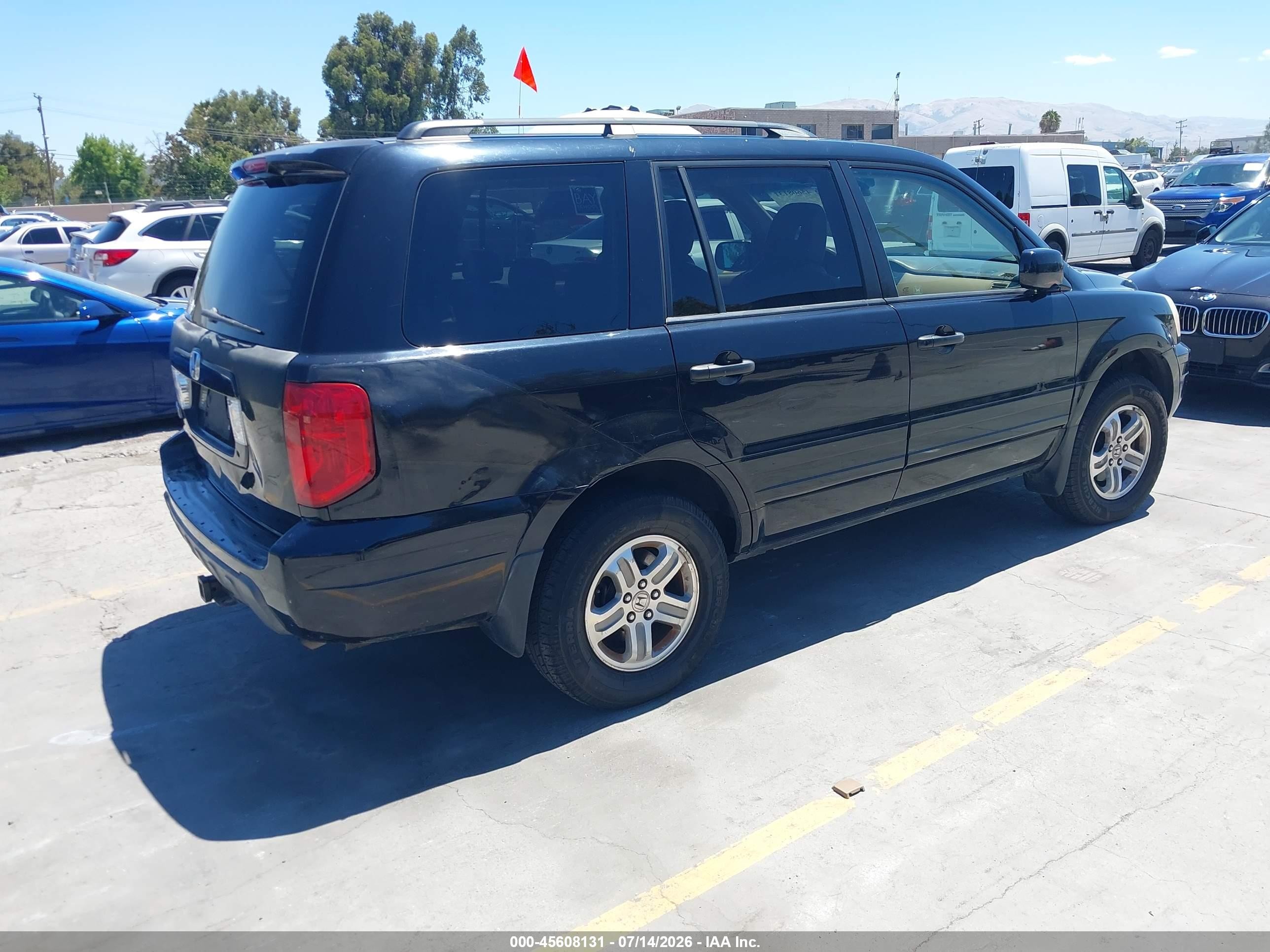 2004 Honda Pilot Ex-l Black vin: 2HKYF18734H509758