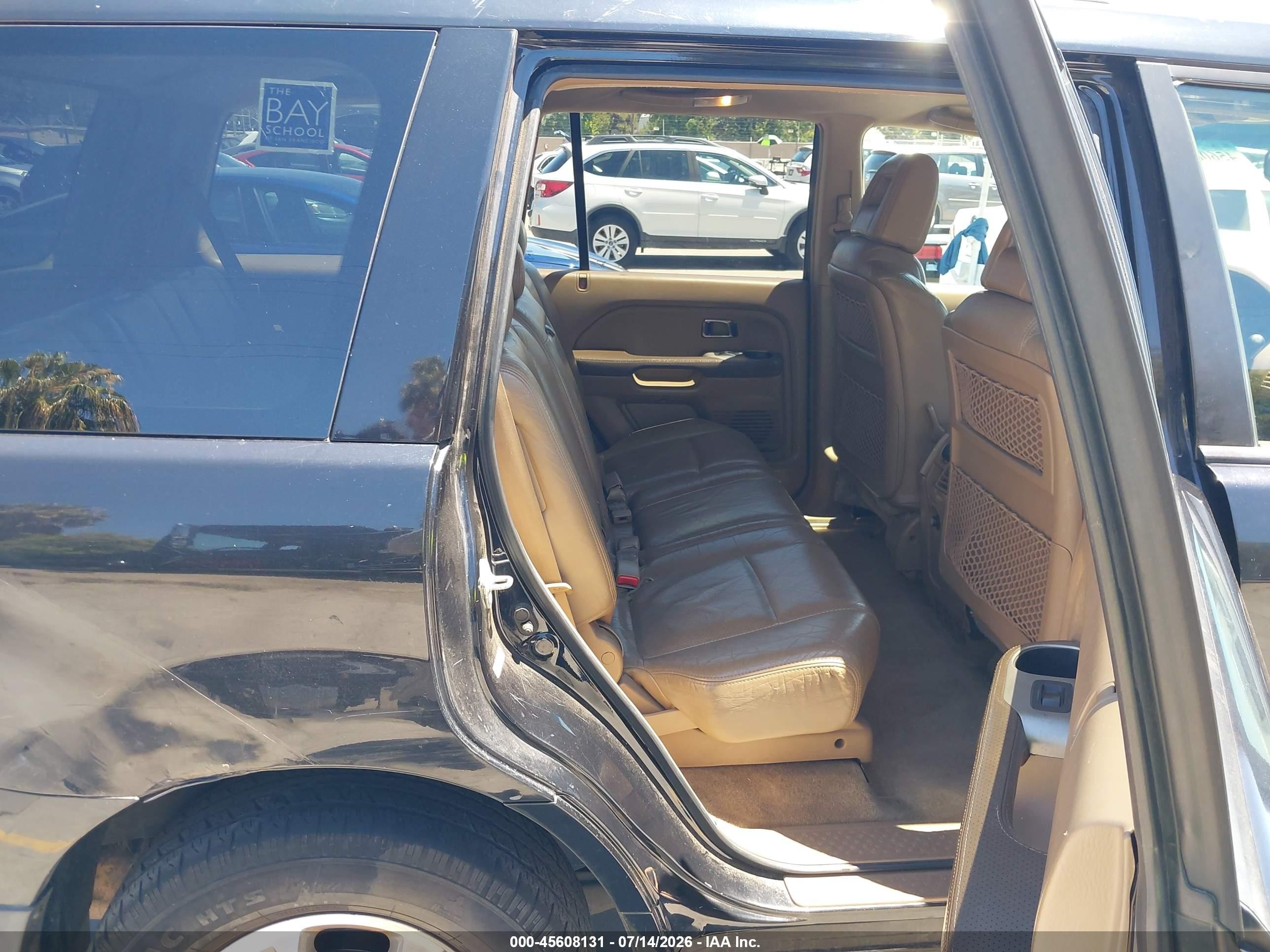 2004 Honda Pilot Ex-l Black vin: 2HKYF18734H509758
