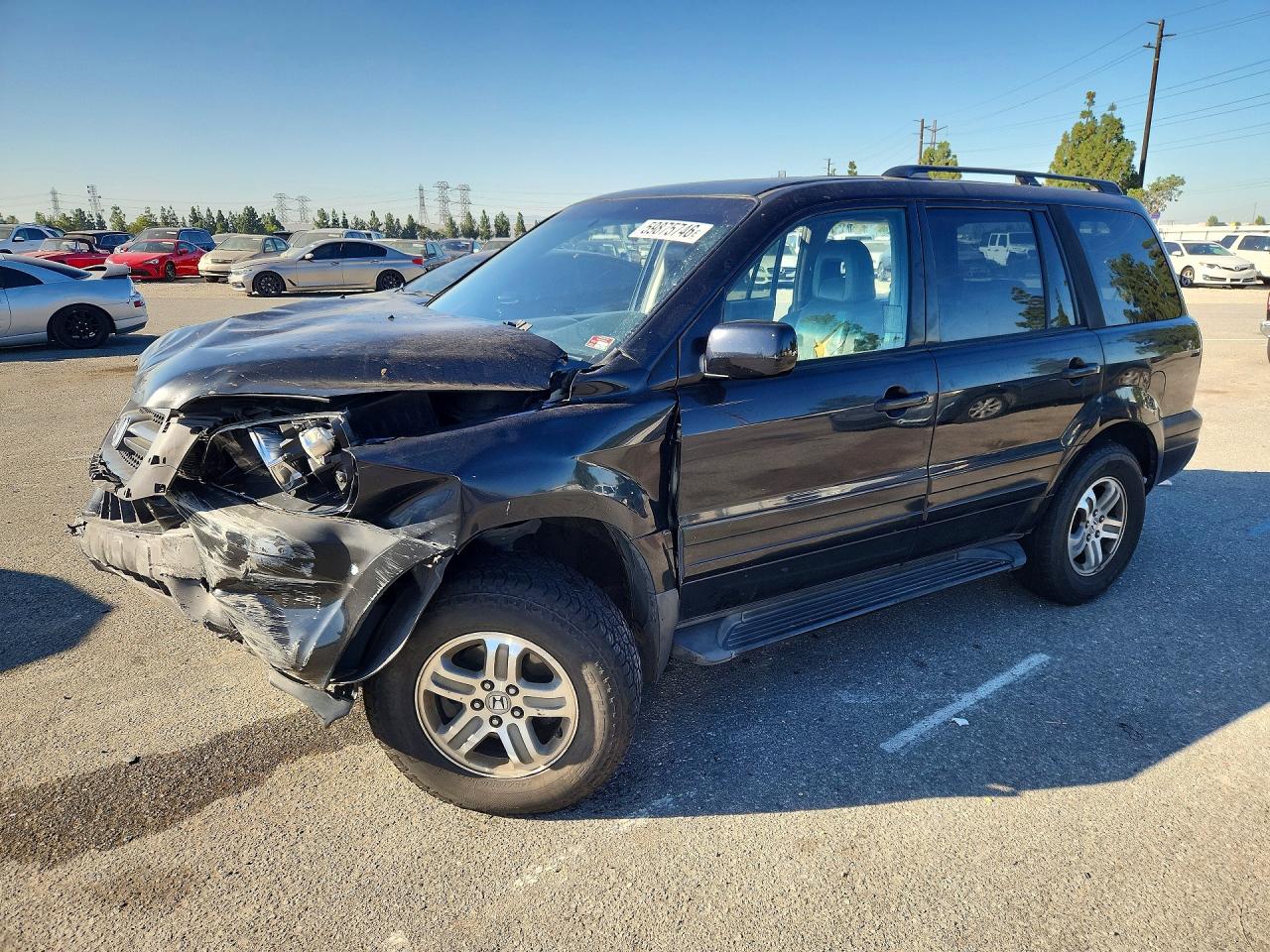 2004 Honda Pilot Exl Black vin: 2HKYF18734H511834