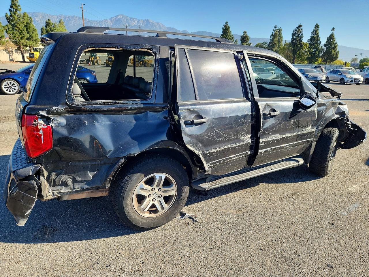 2004 Honda Pilot Exl Black vin: 2HKYF18734H511834