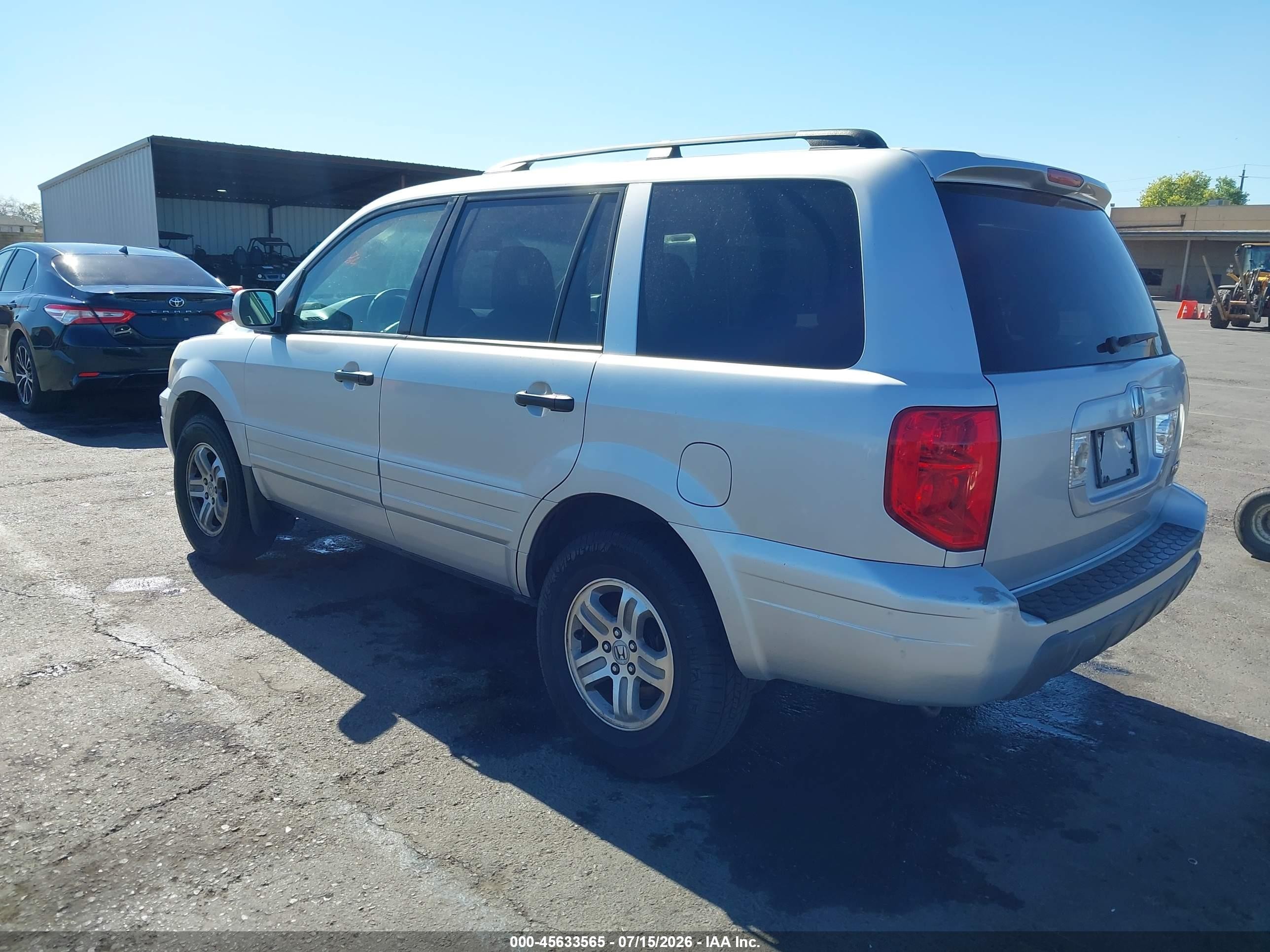 2004 Honda Pilot Ex-l Silver vin: 2HKYF18734H520548
