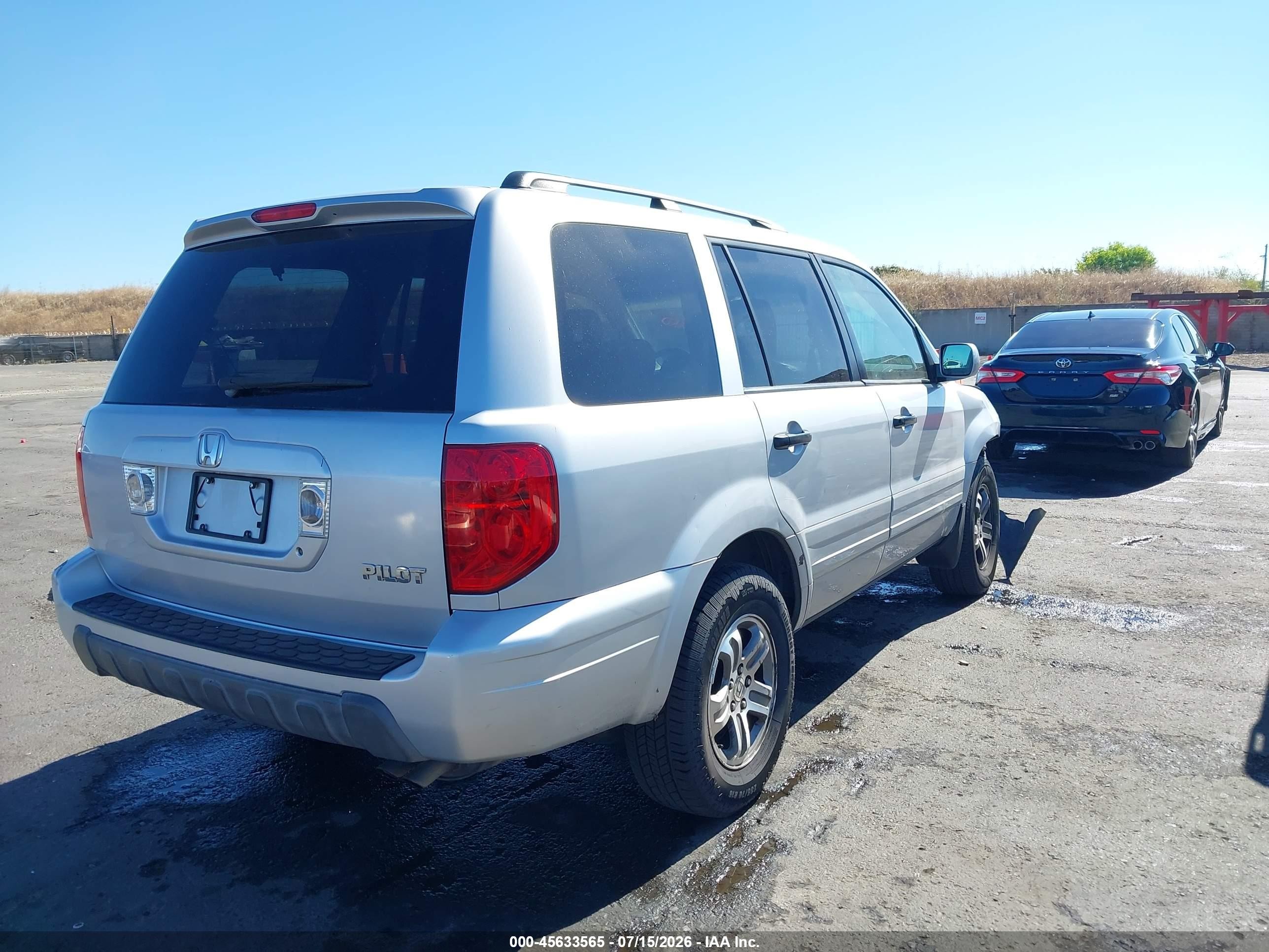 2004 Honda Pilot Ex-l Silver vin: 2HKYF18734H520548
