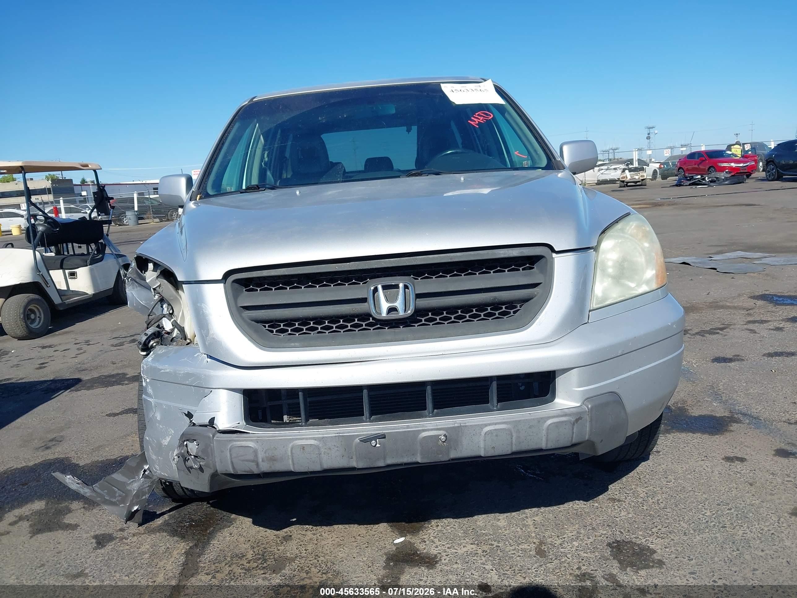 2004 Honda Pilot Ex-l Silver vin: 2HKYF18734H520548