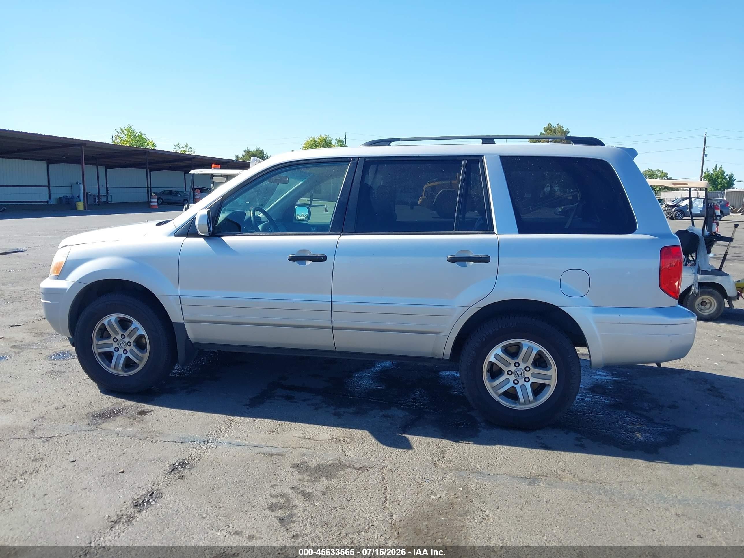 2004 Honda Pilot Ex-l Silver vin: 2HKYF18734H520548