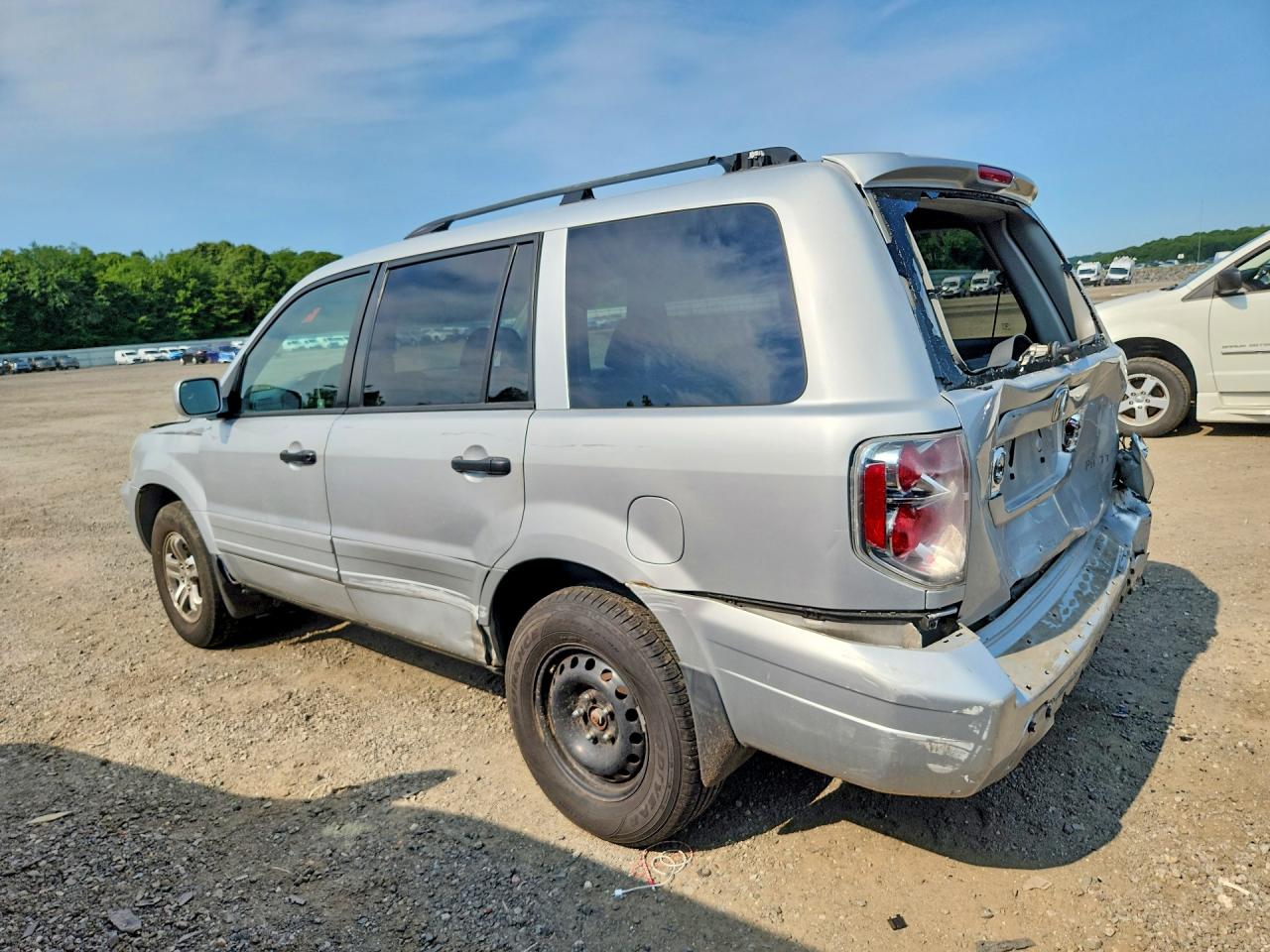 2004 Honda Pilot Exl Silver vin: 2HKYF18734H537639
